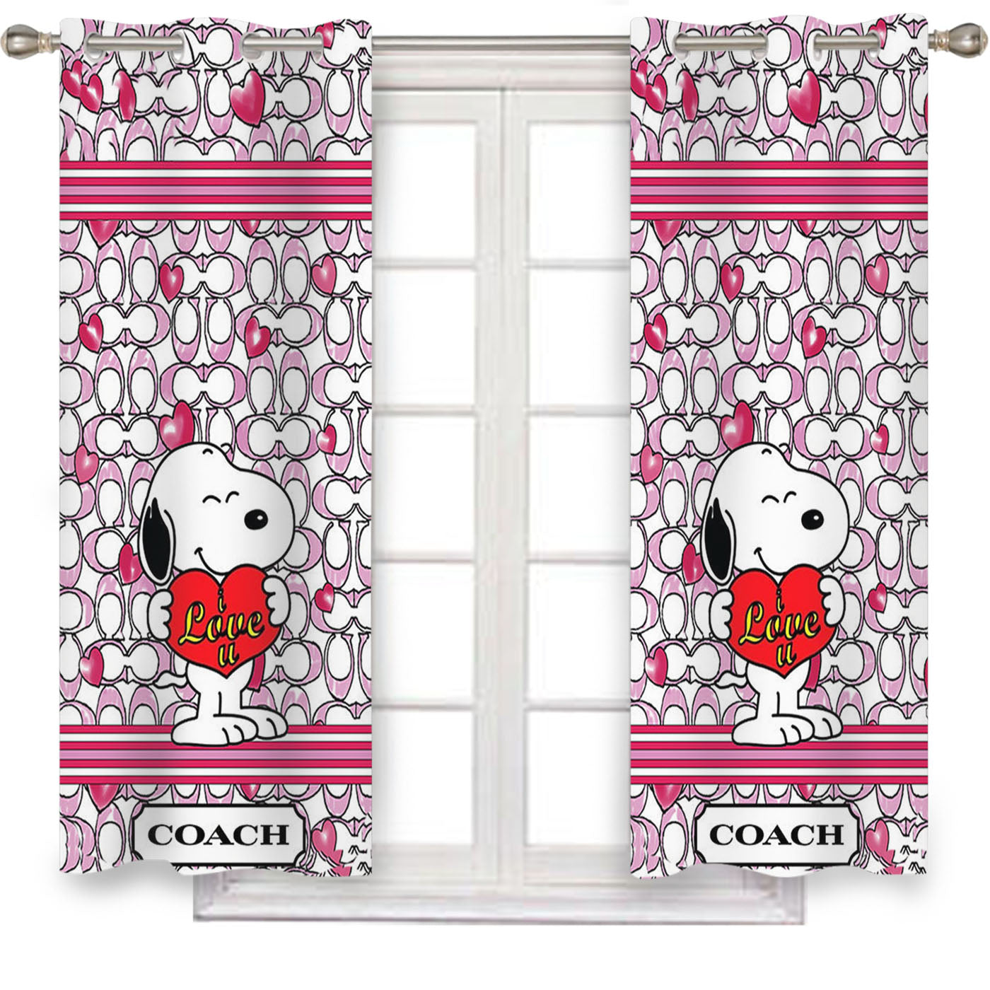 Snoopy Coach Window Curtains
