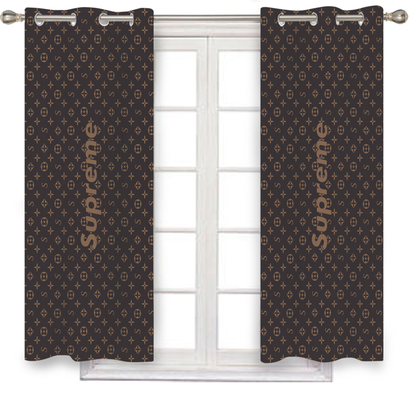 Supreme Louis Vuitton Pattern Window Curtains