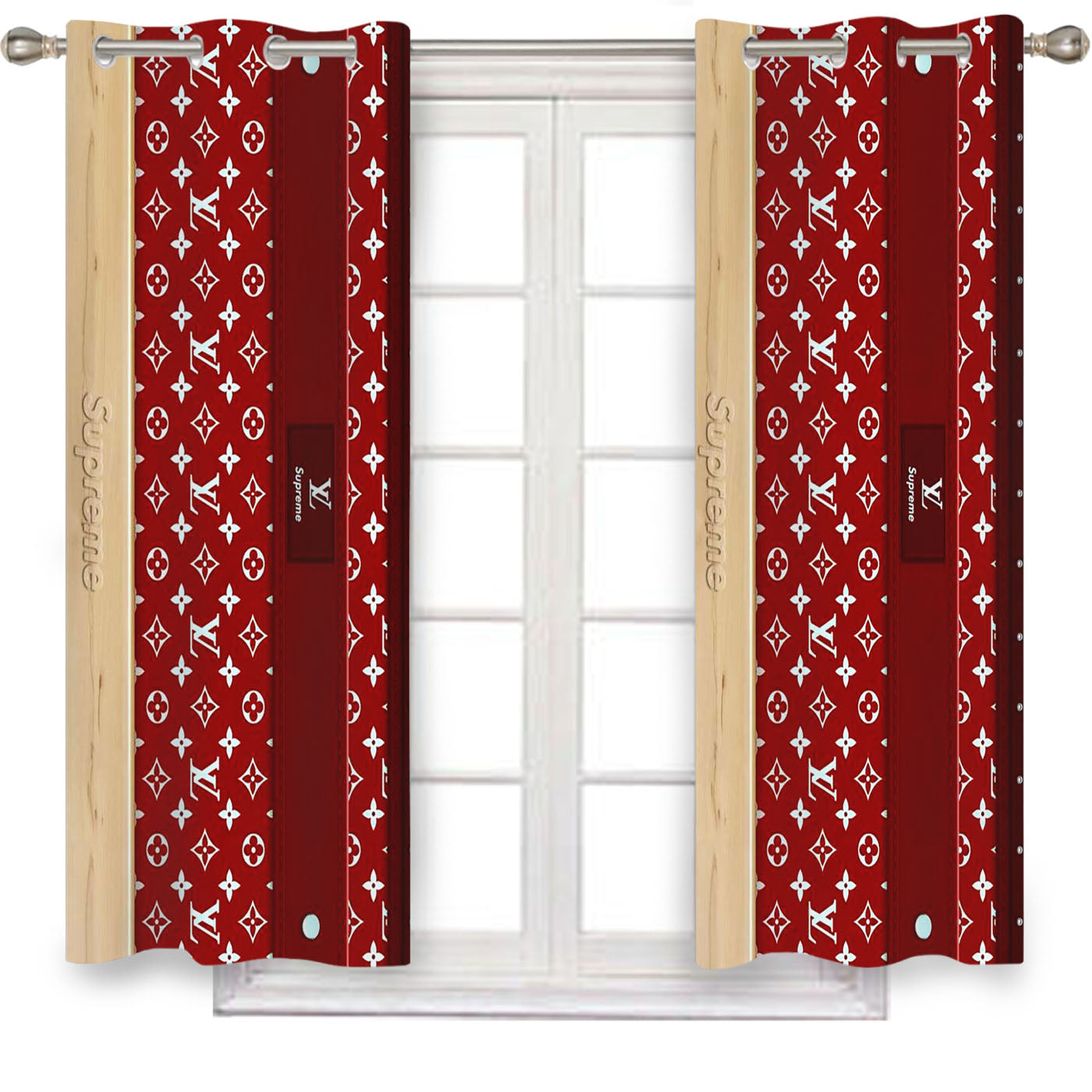 Supreme Louis Vuitton Wood Window Curtains