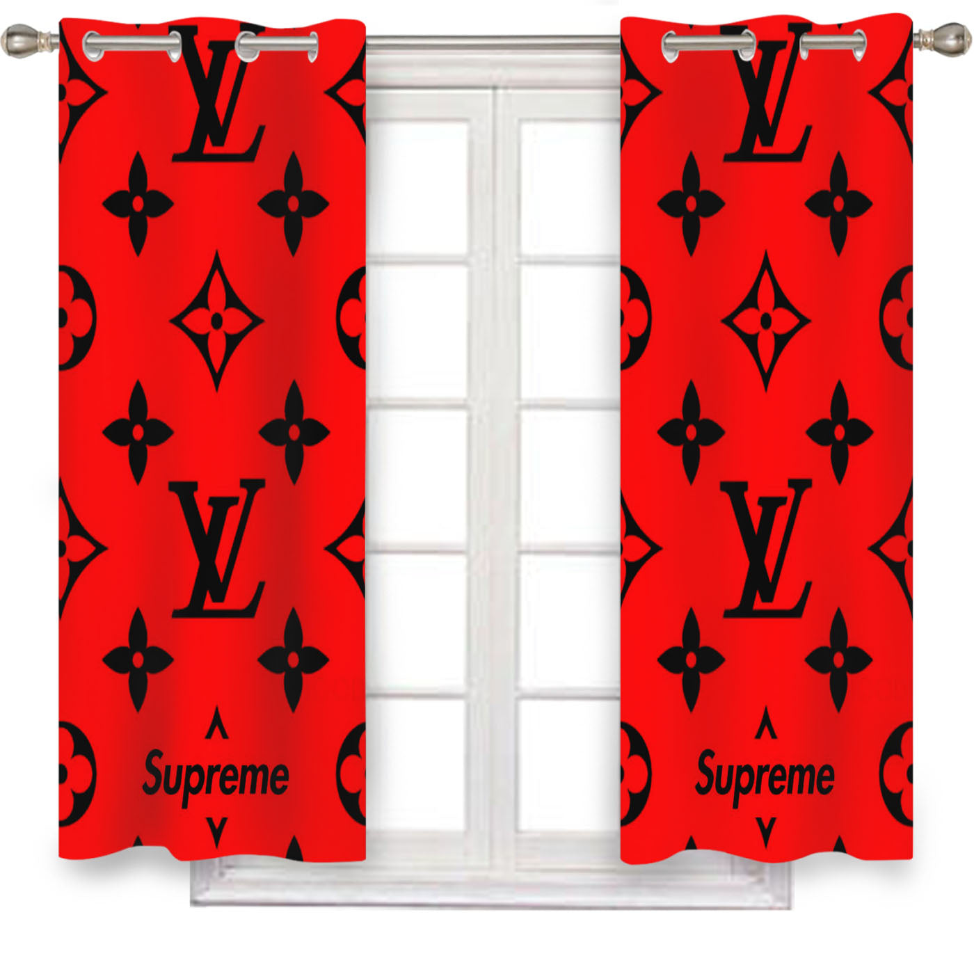 Supreme X Louis Vuitton Black Window Curtains