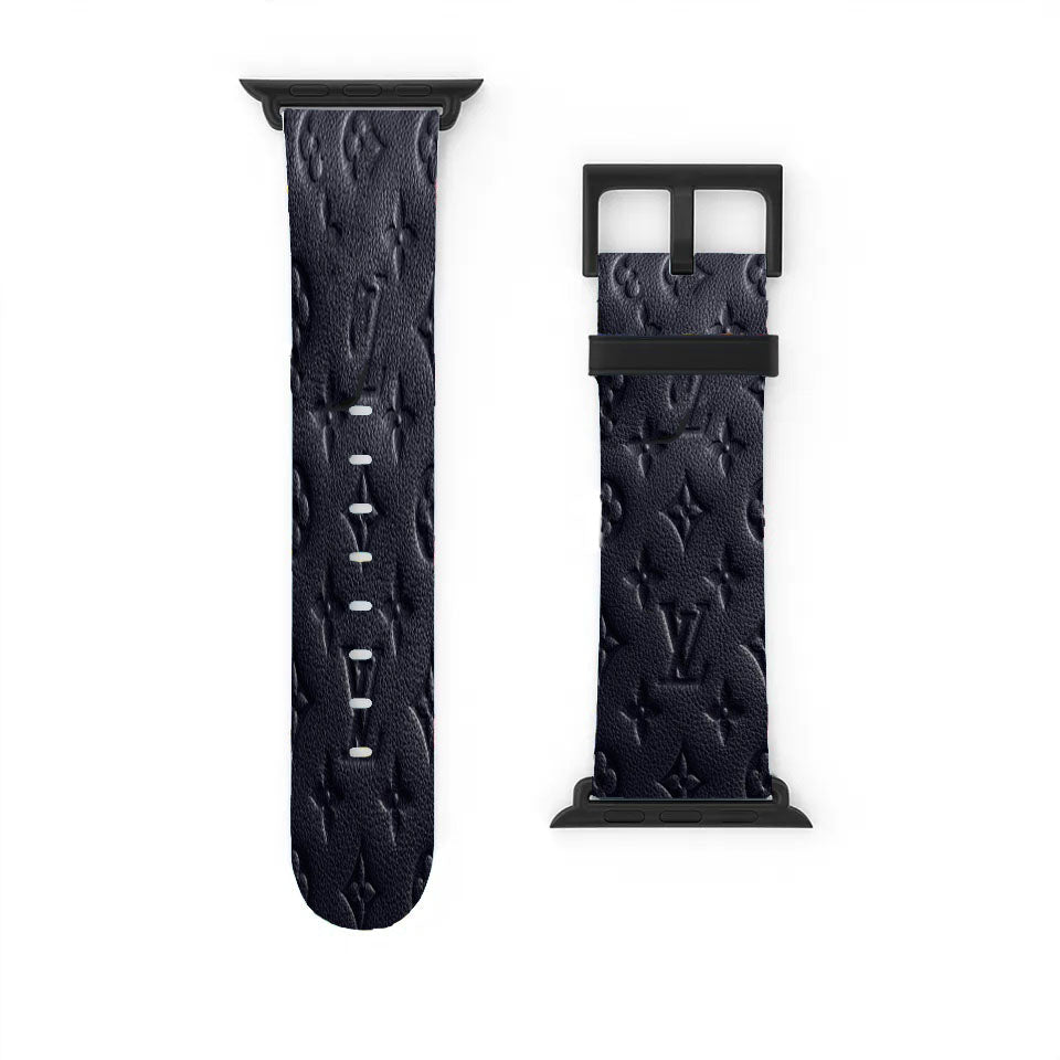 Louis Vuitton Black Print Apple Watch Band 38Mm - 44Mm