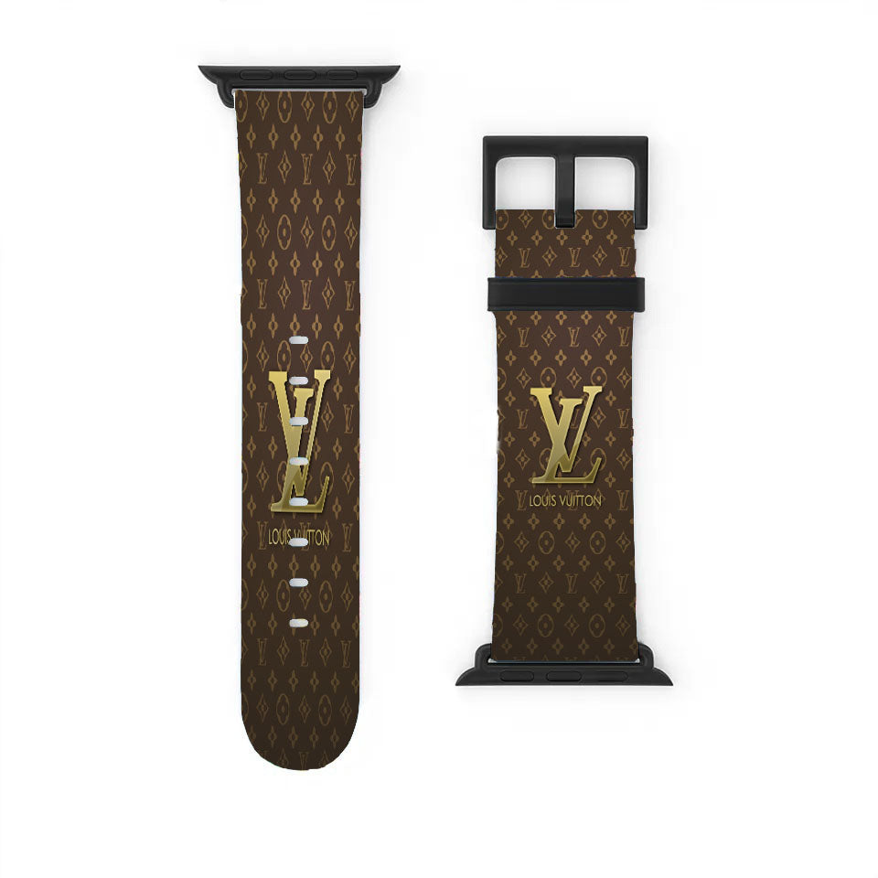 Louis Vuitton Designer Label Logos Patterns Apple Watch Band 38Mm - 44Mm