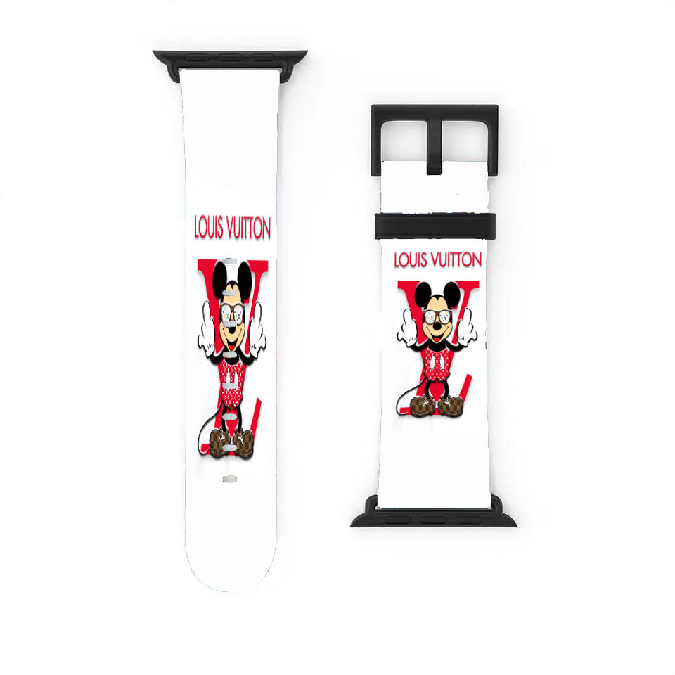 Mickey Louis Vuitton White Apple Watch Band 38Mm - 44Mm