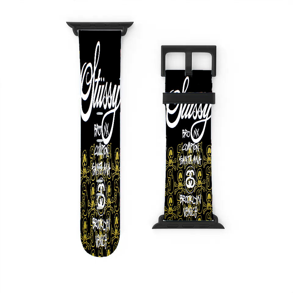 Stussy Skulls Pattern Apple Watch Band 38Mm - 44Mm