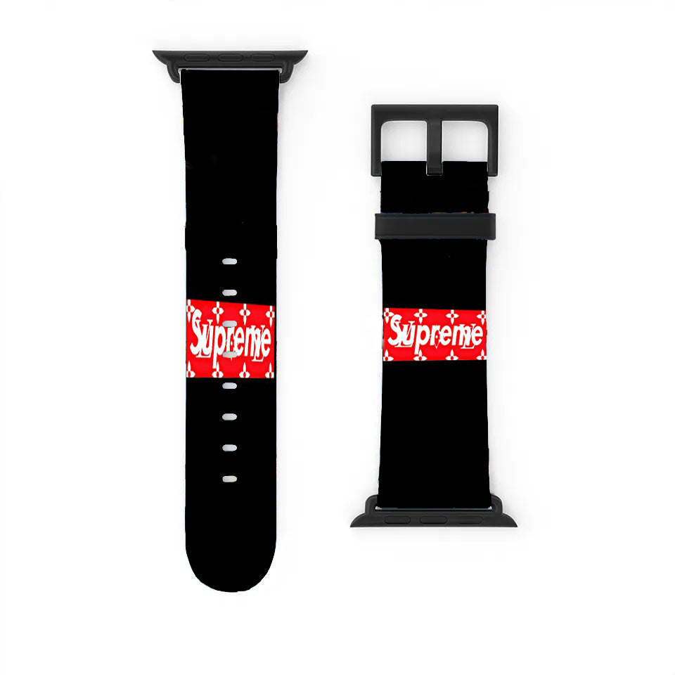Supreme Box Louis Vuitton Logo Apple Watch Band 38Mm - 44Mm