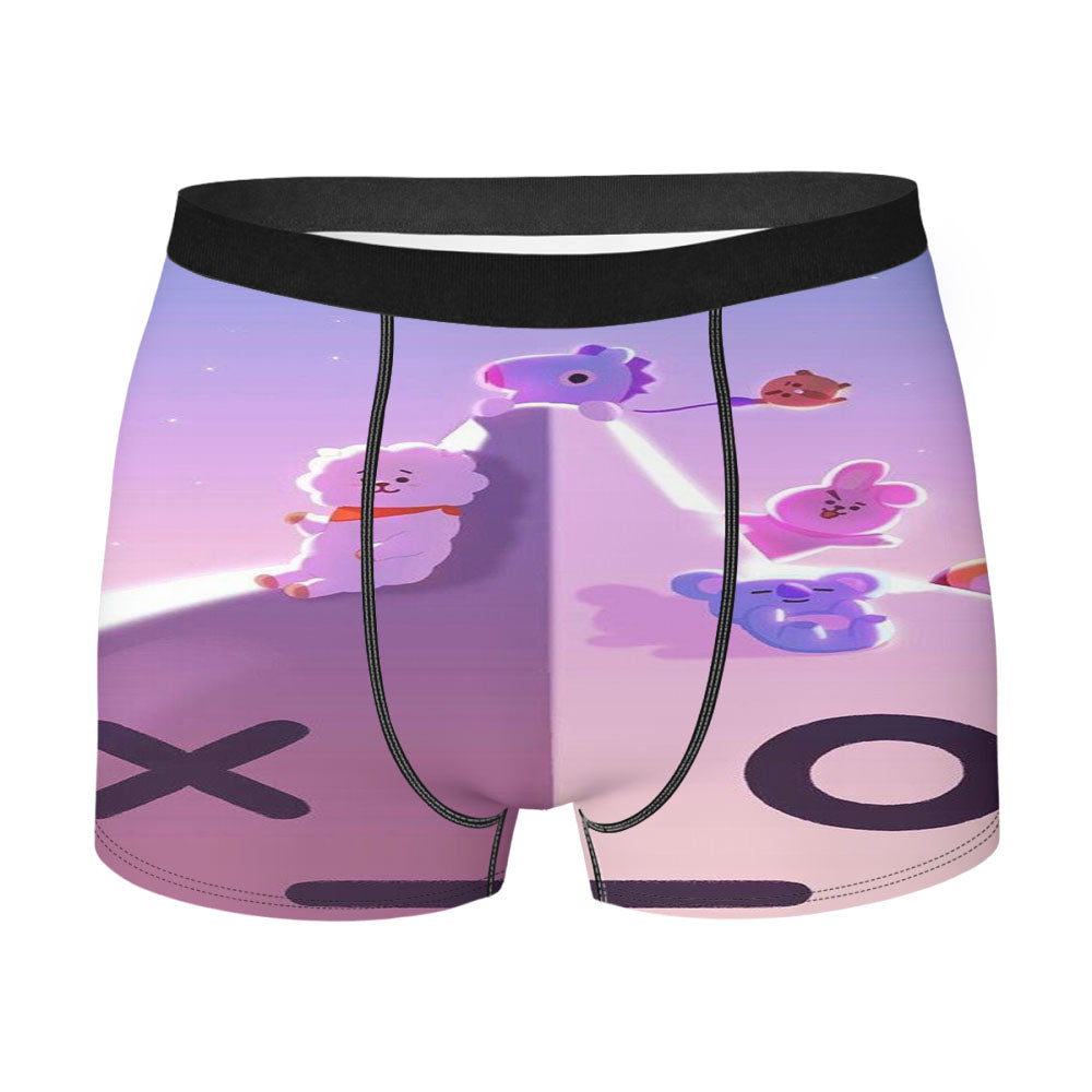 Painting Bt21 Bts Pattern Men'S Boxer Briefs