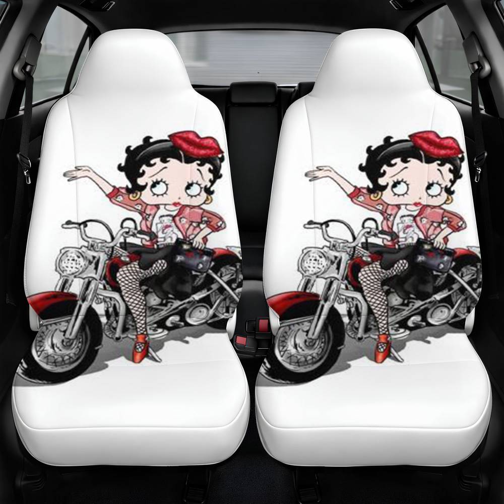 Betty Boop Comic Girl 2 Car Seat Cover Personalized Front Pair