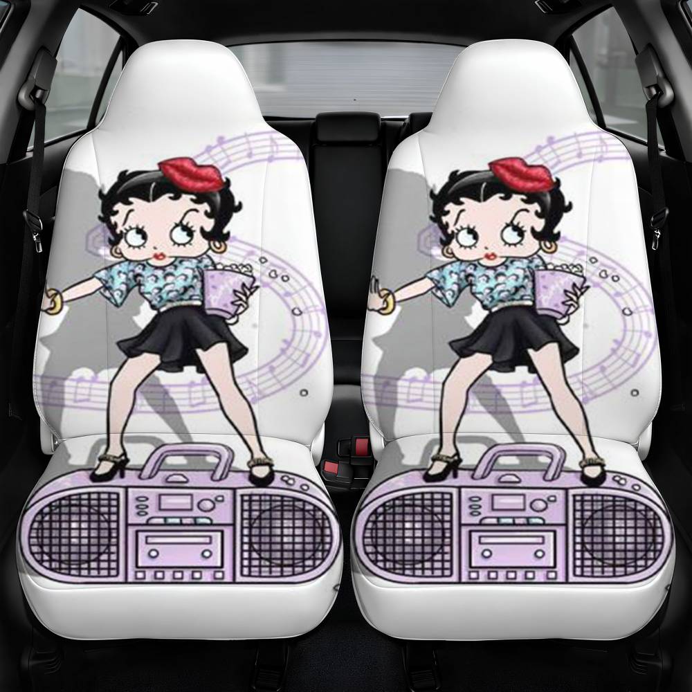 Betty Boop Comic Girl 3 Car Seat Cover Personalized Front Pair