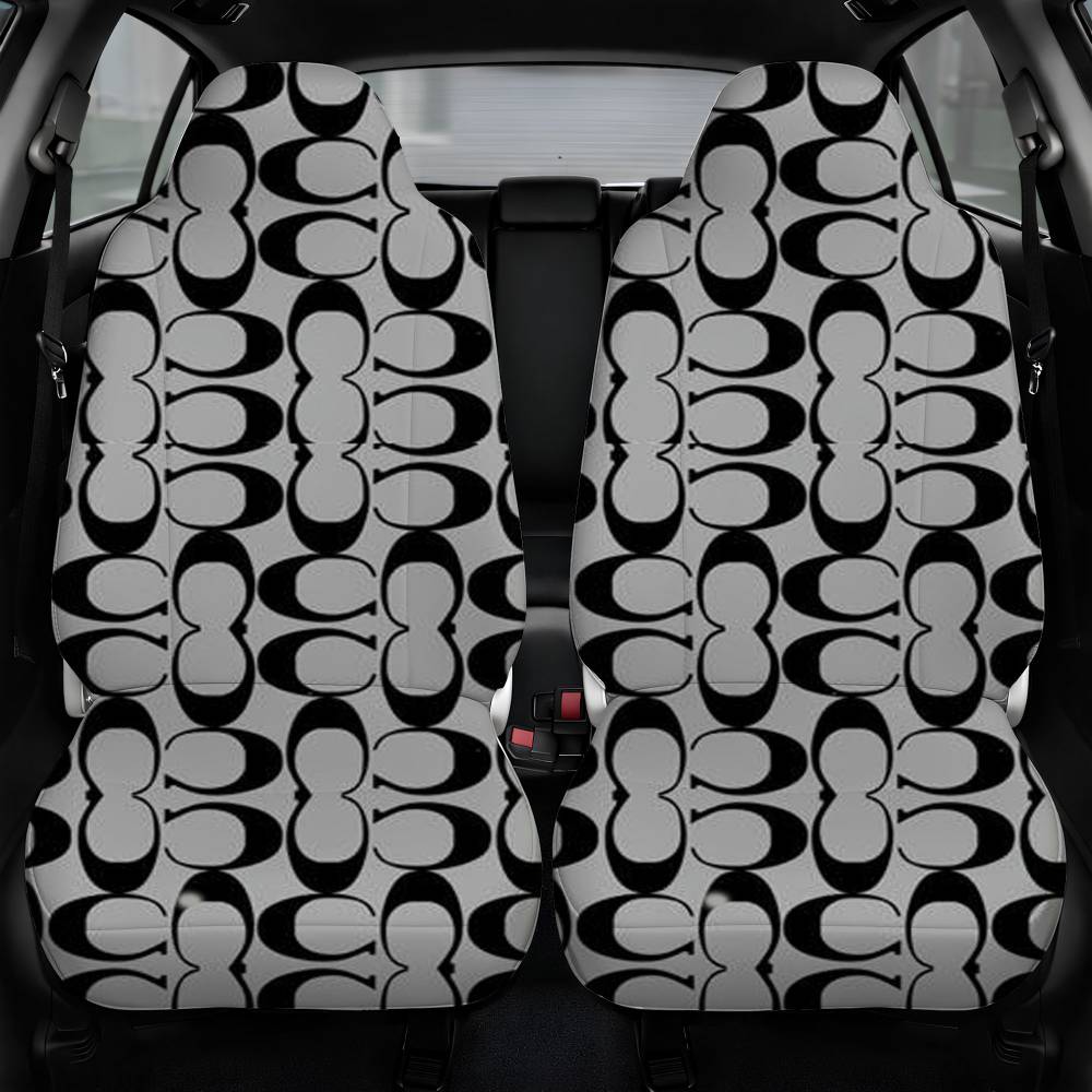 Coach Silver Car Seat Cover Personalized Front Pair