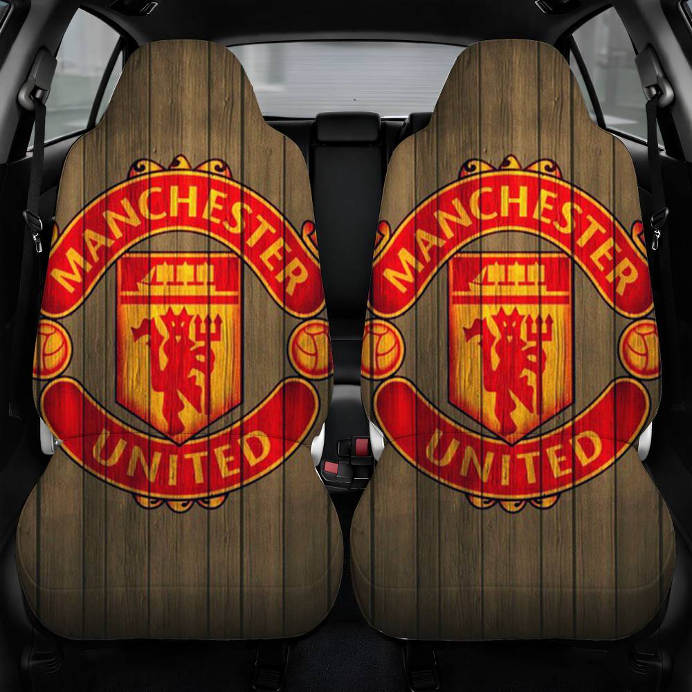 Manchester United Devils Wood Car Seat Cover Personalized Front Pair