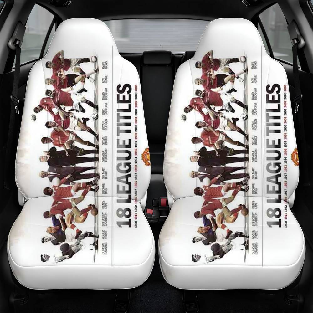 Manchester United League Titles Car Seat Cover Personalized Front Pair