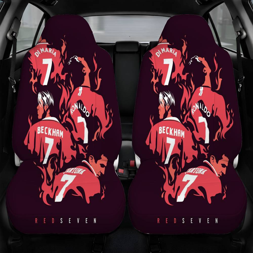 Red Seven Manchester United Car Seat Cover Personalized Front Pair