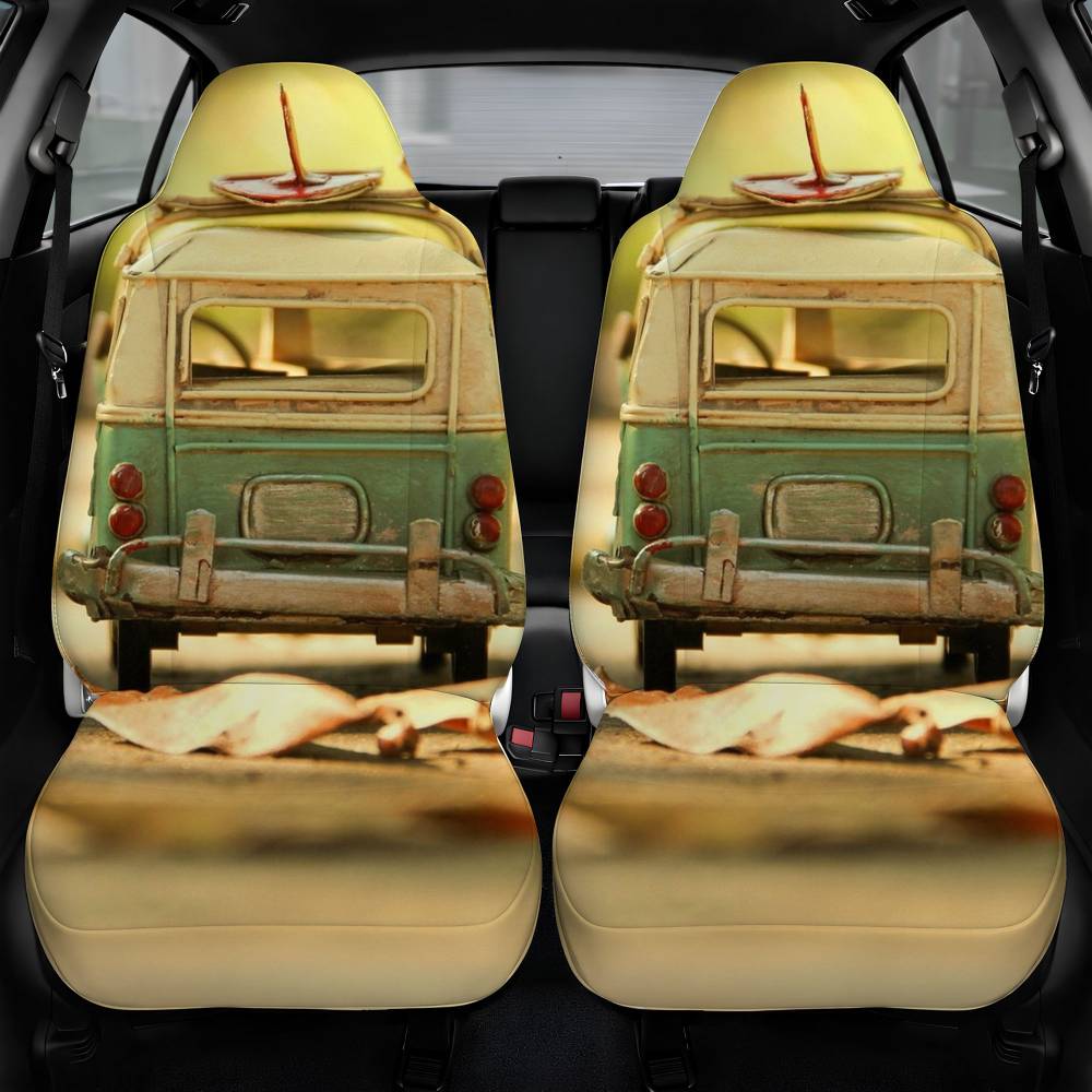 Vintage Volkswagen Toy Car Seat Cover Personalized Front Pair