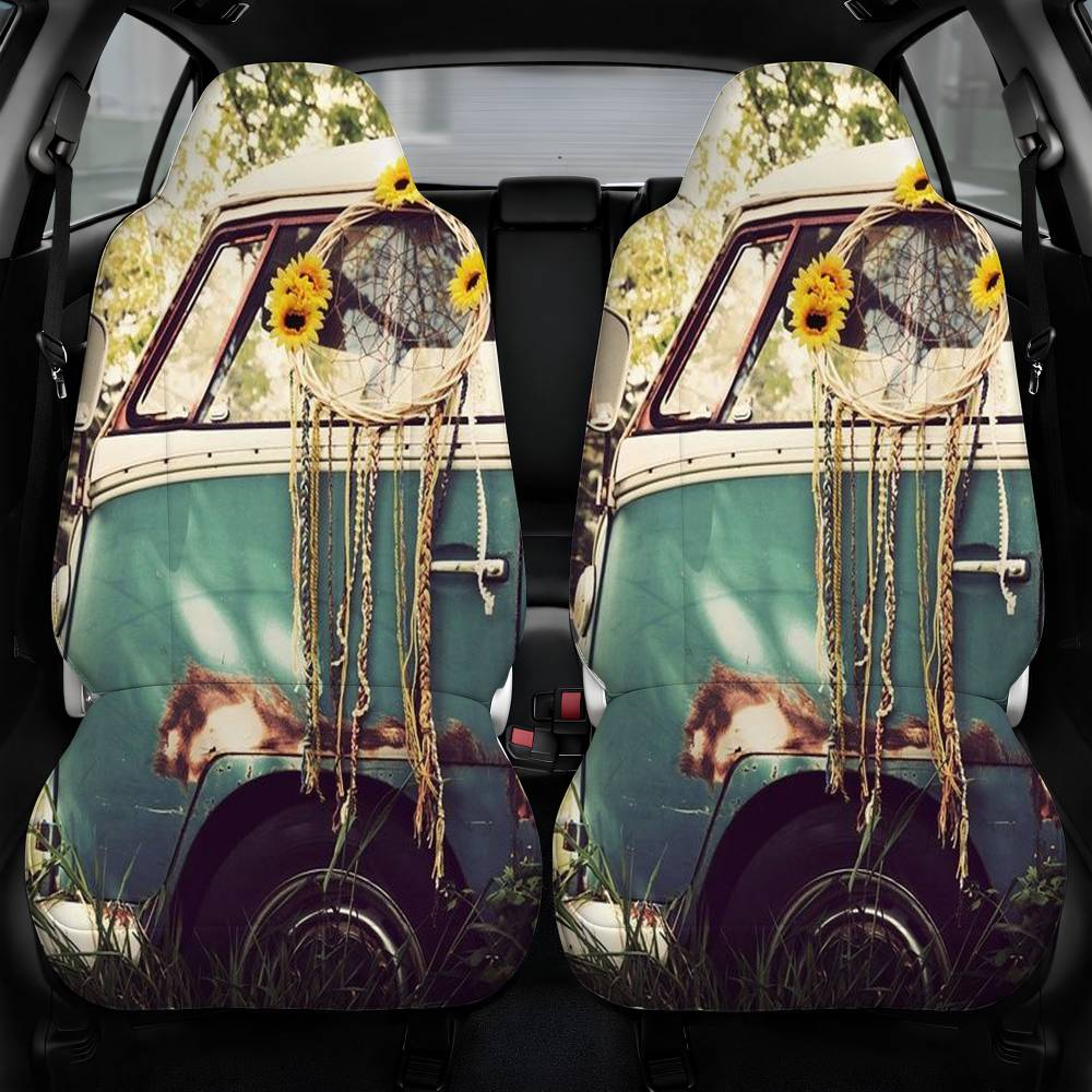 Volkswagen Bus Car Seat Cover Personalized Front Pair