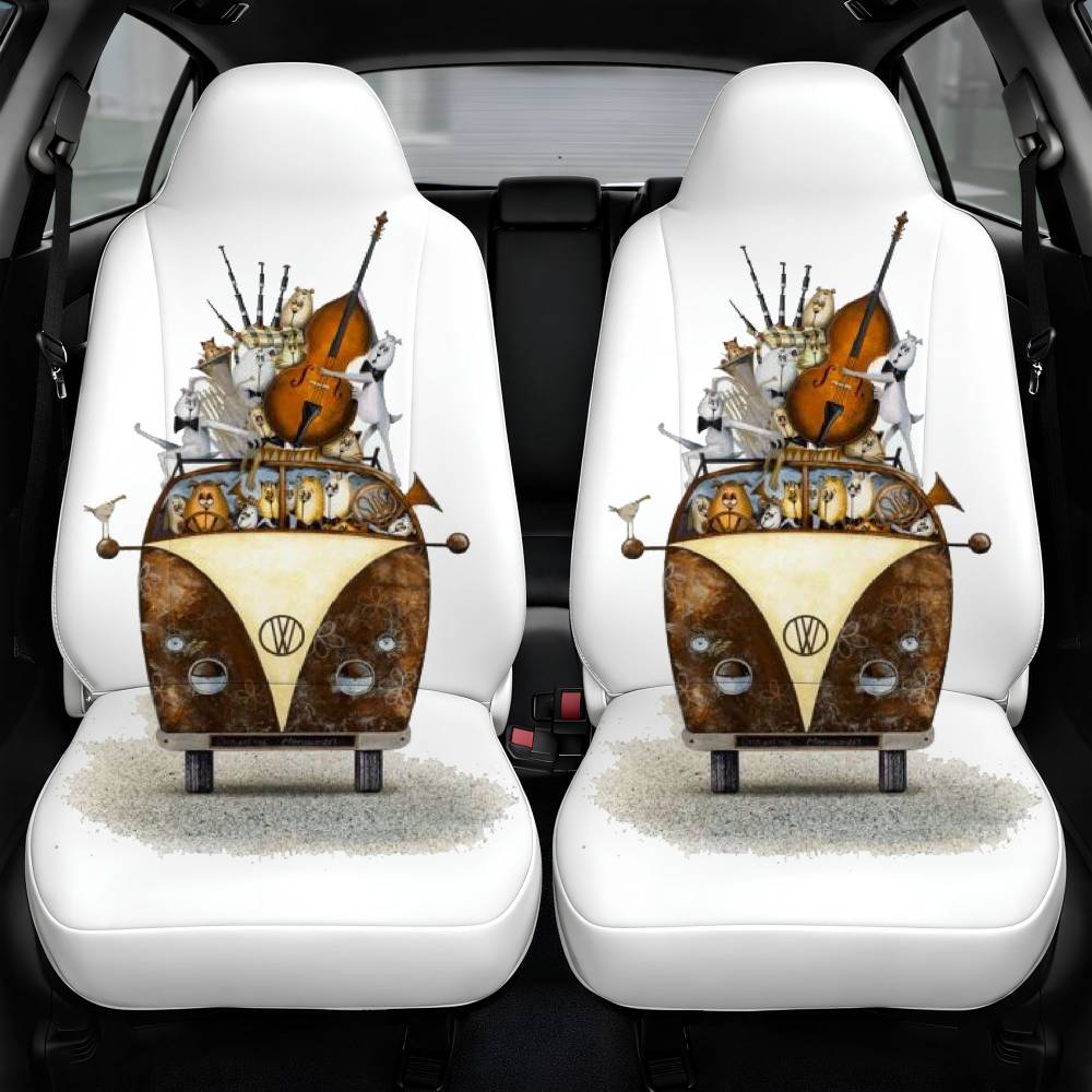 Vw Musical Car Seat Cover Personalized Front Pair