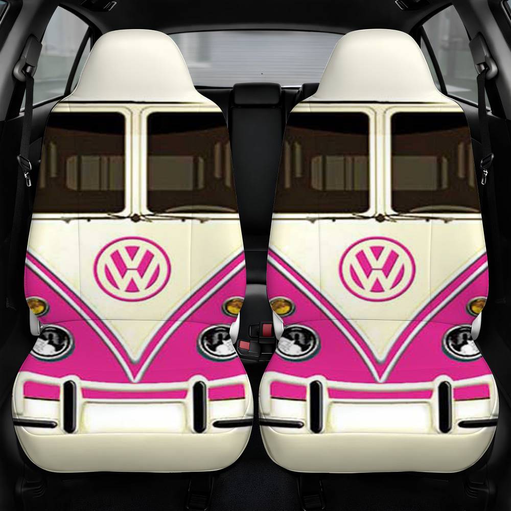 Vw Van Pink Car Seat Cover Personalized Front Pair