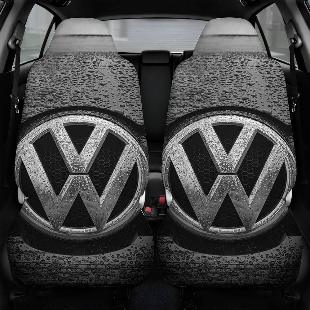 Vw Volkswagen Wet Logo Car Seat Cover Personalized Front Pair