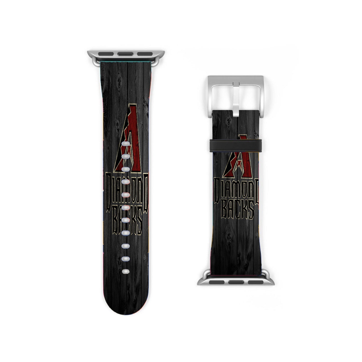 Arizona Diamondbacks Mlb Logo Dark Wood Wallpaper Apple Watch Band 38Mm - 44Mm