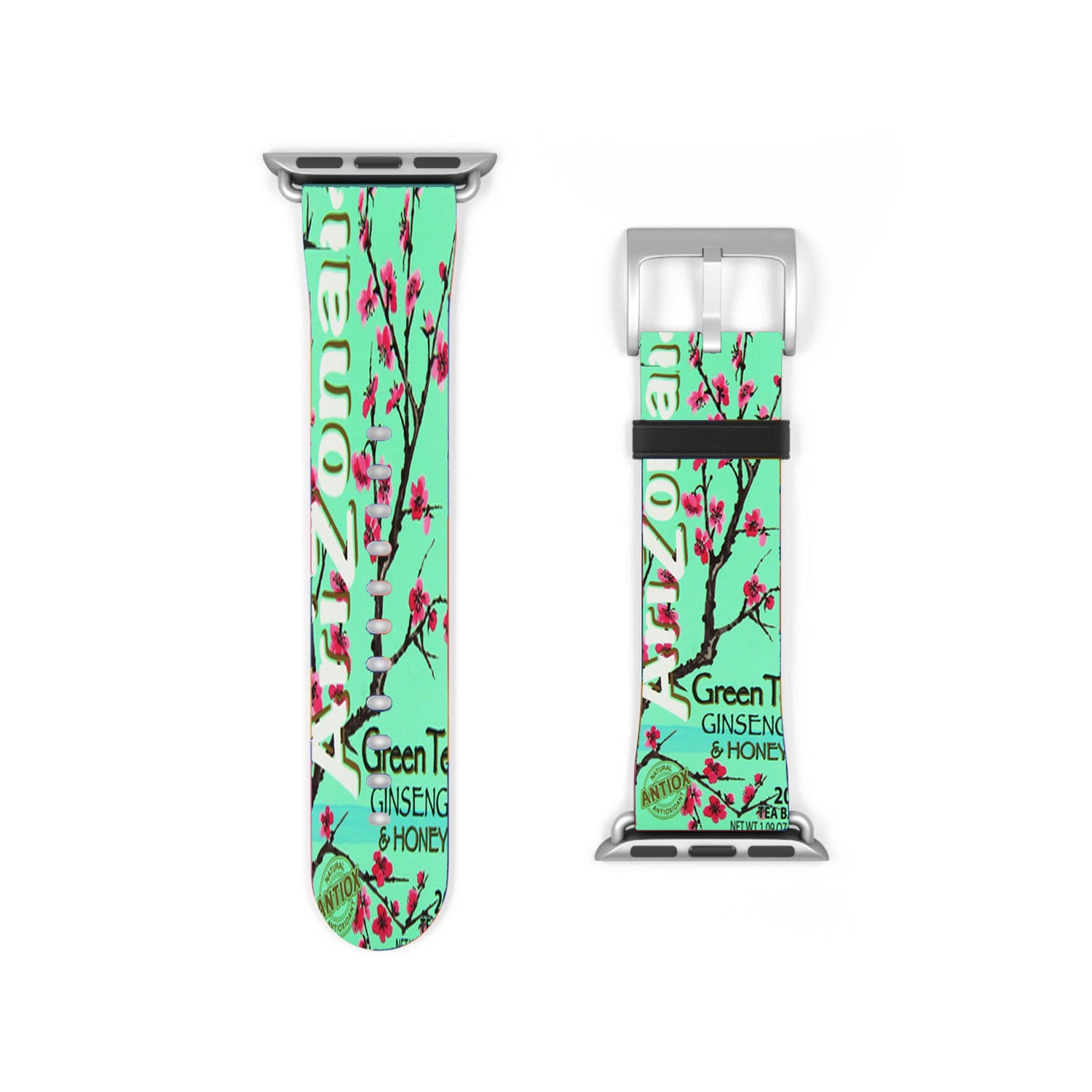 Arizona Green Tea Beverage Drink Retro Teal Apple Watch Band 38Mm - 44Mm