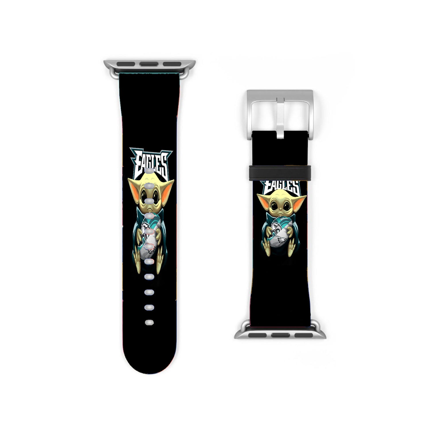 Baby Yoda Hug Philadelphia Eagles Mandalorian Apple Watch Band 38Mm - 44Mm