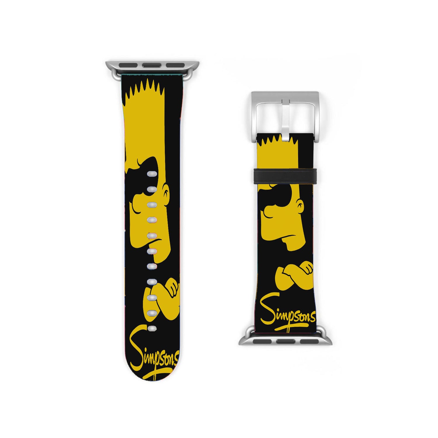 Black Yellow Bart Simpsons Apple Watch Band 38Mm - 44Mm