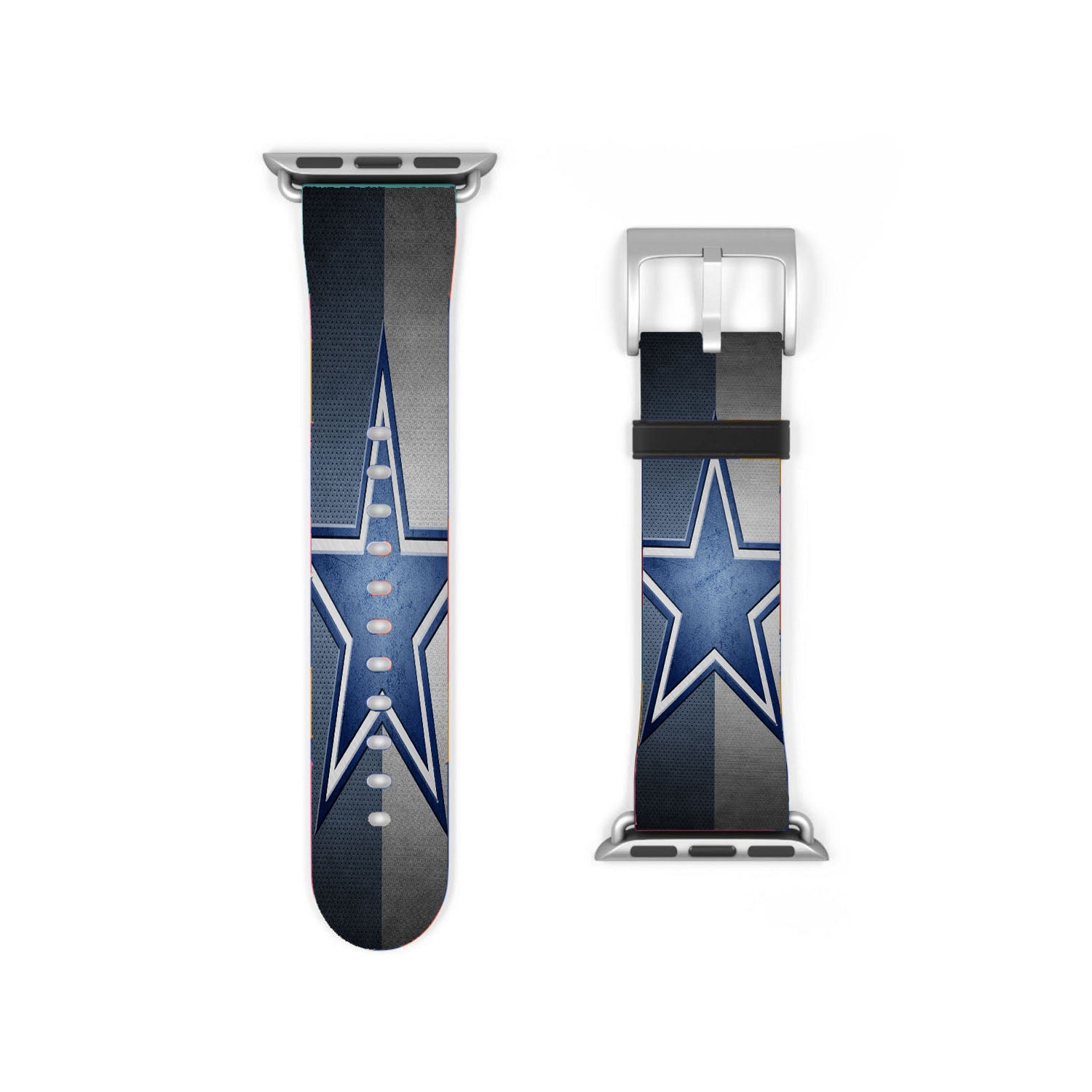Blue Grey Star Dallas Cowboys Texture Apple Watch Band 38Mm - 44Mm