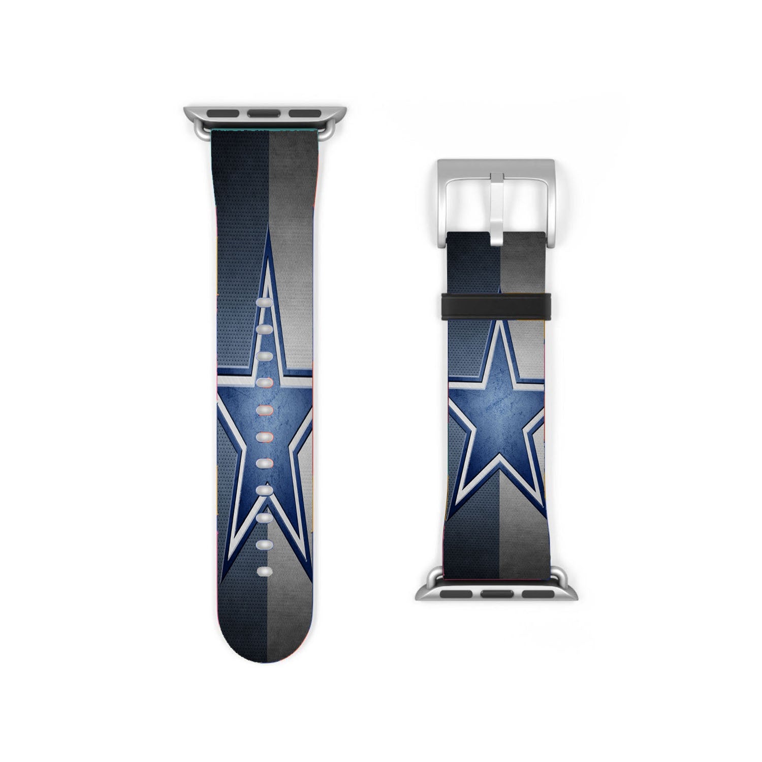 Blue Grey Star Symbol Dallas Cowboys Logo Apple Watch Band 38Mm - 44Mm