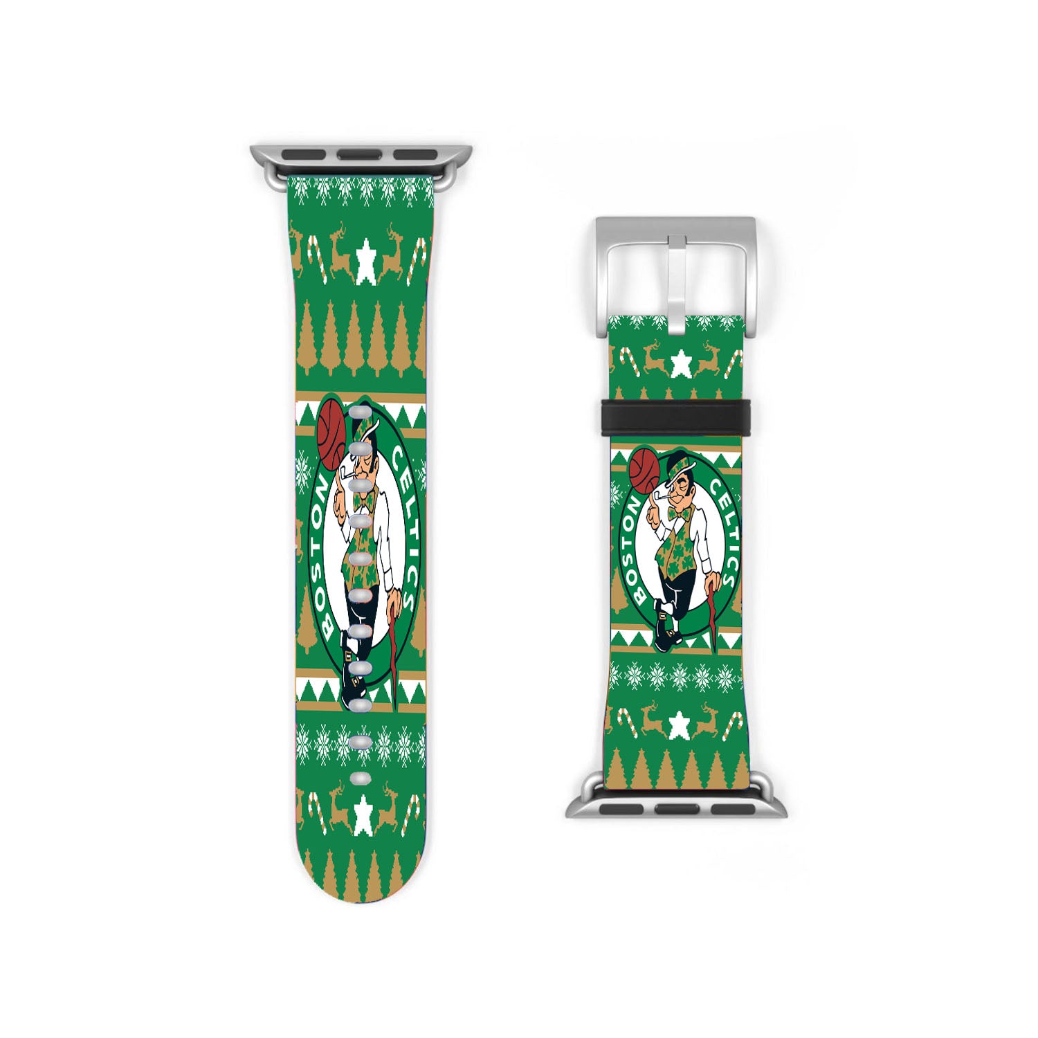 Boston Celtics Christmas Sweater Apple Watch Band 38Mm - 44Mm