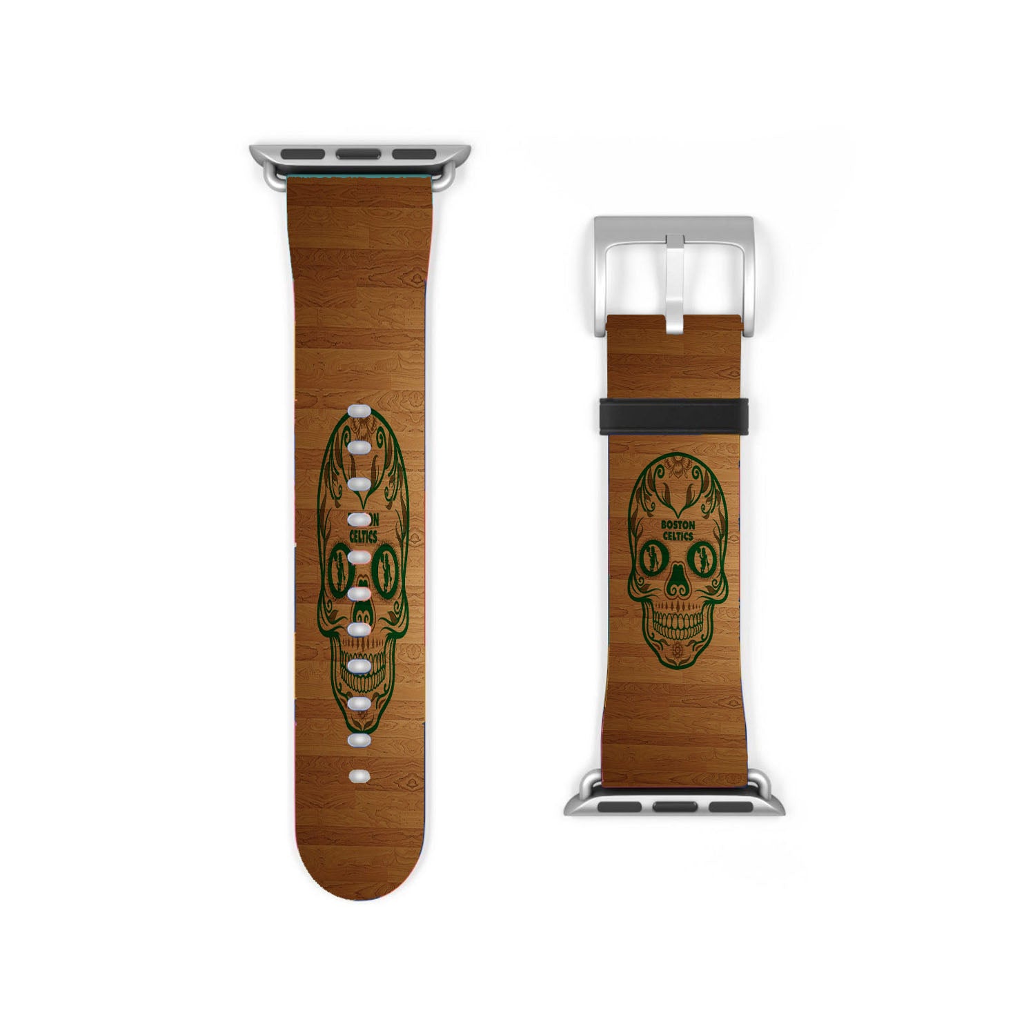 Boston Celtics Sugar Skull Wooden Wallpapers Apple Watch Band 38Mm - 44Mm