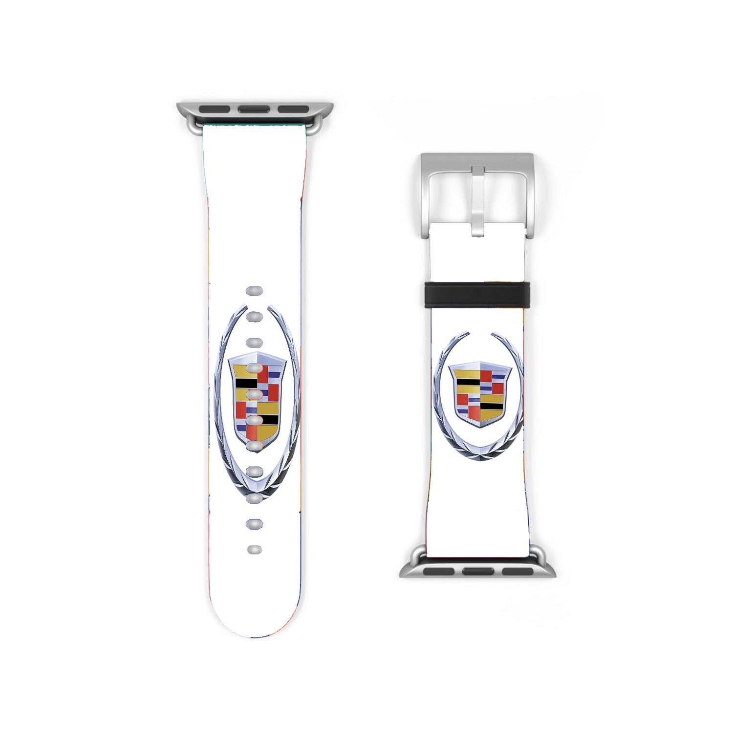 Cadillac Logo White Apple Watch Band 38Mm - 44Mm