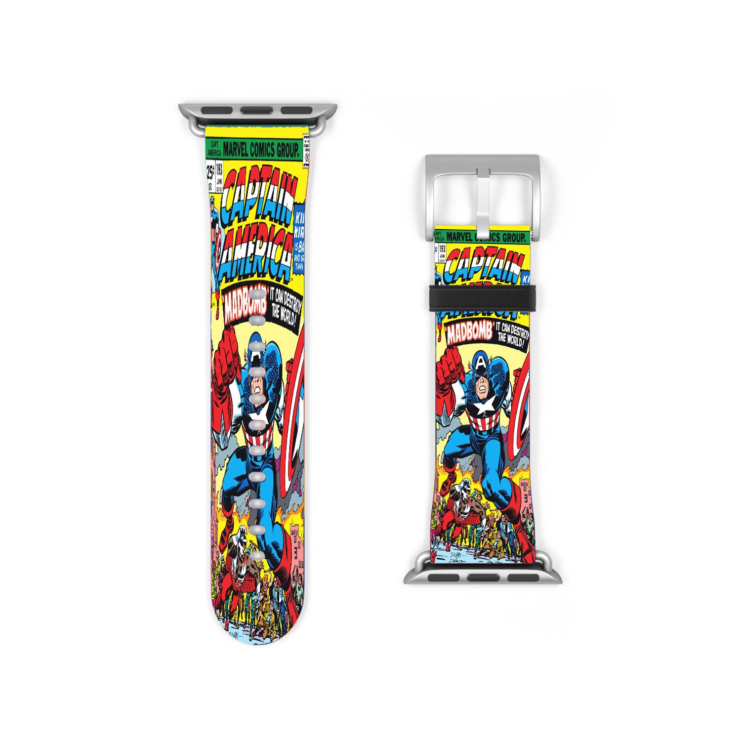 Captain America Madbomb Book Cover Apple Watch Band 38Mm - 44Mm