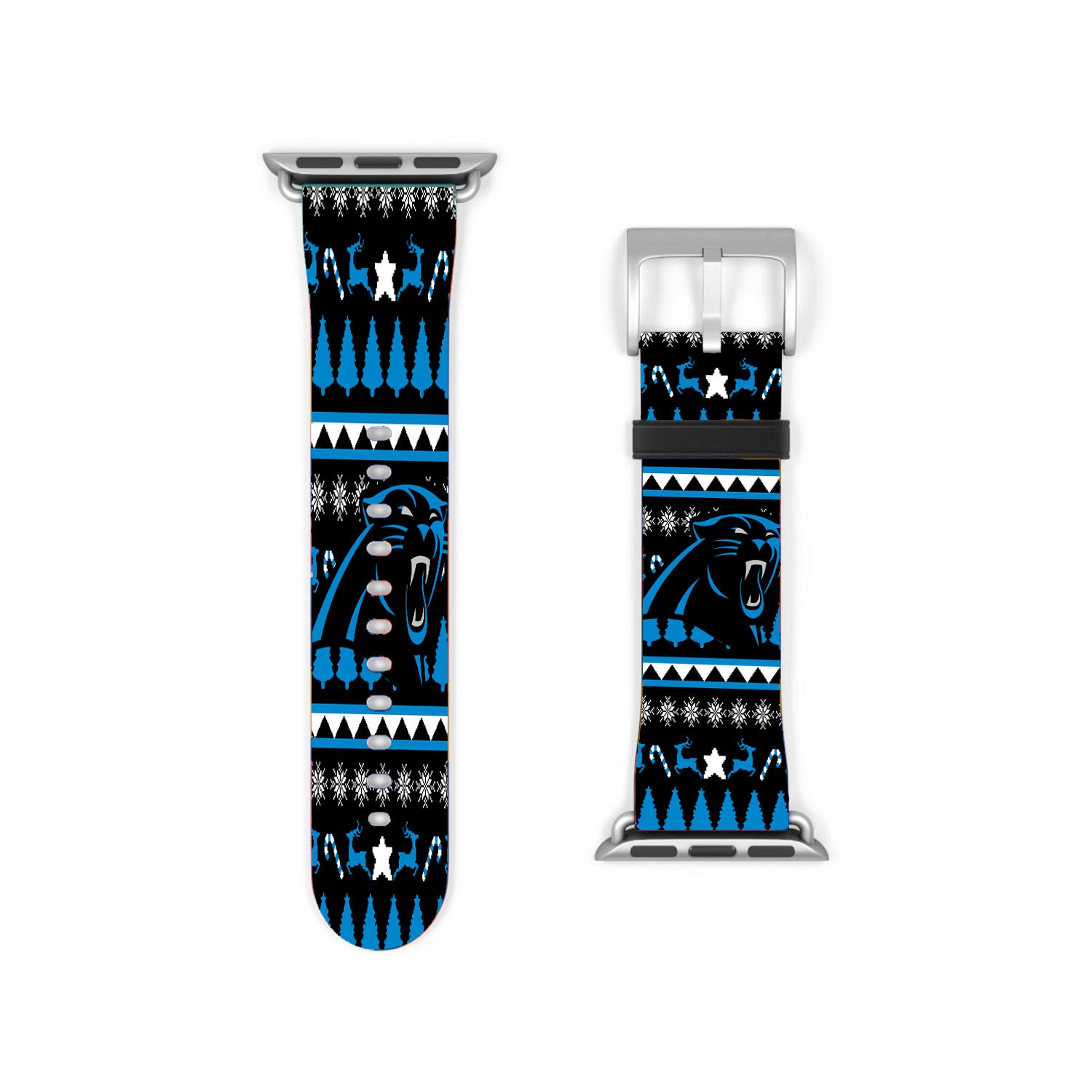 Carolina Panthers Christmas Sweater Apple Watch Band 38Mm - 44Mm