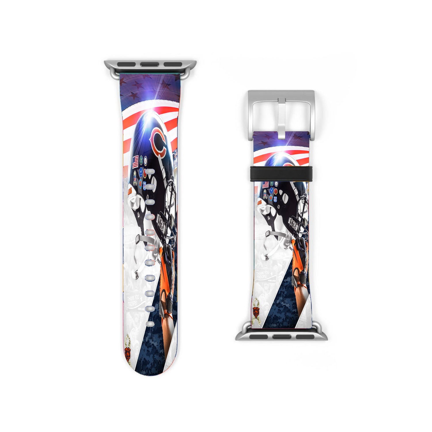 Chicago Bears Helmet Logo Apple Watch Band 38Mm - 44Mm