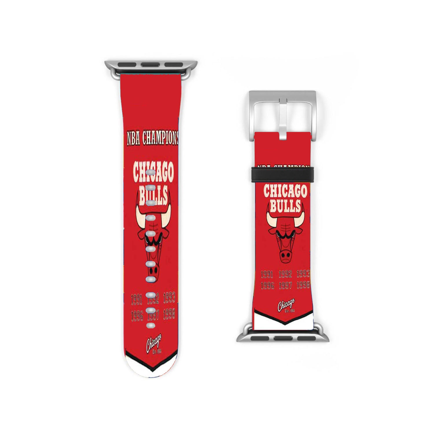 Chicago Bulls Championship Banner Apple Watch Band 38Mm - 44Mm
