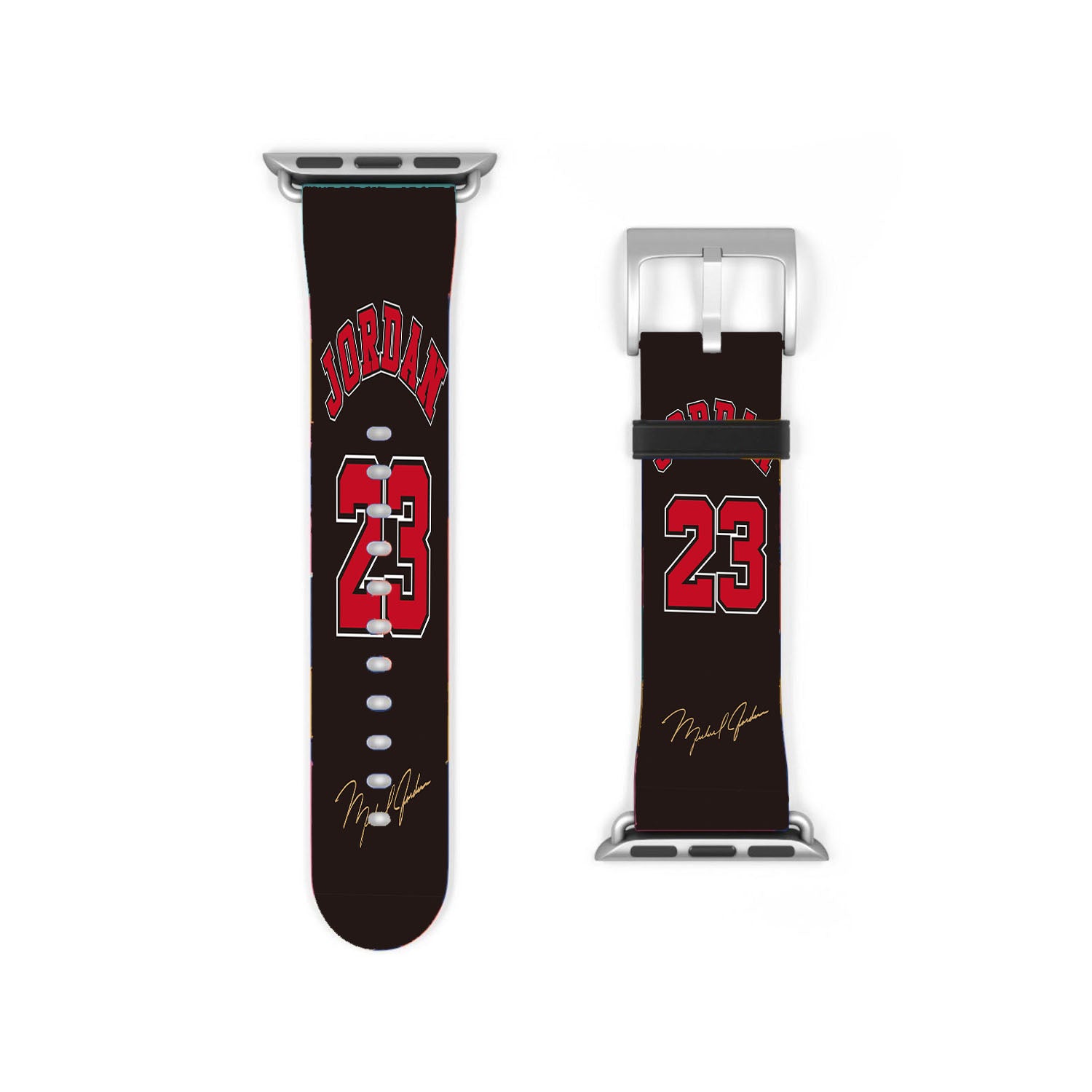 Chicago Bulls Jordan Black Apple Watch Band 38Mm - 44Mm