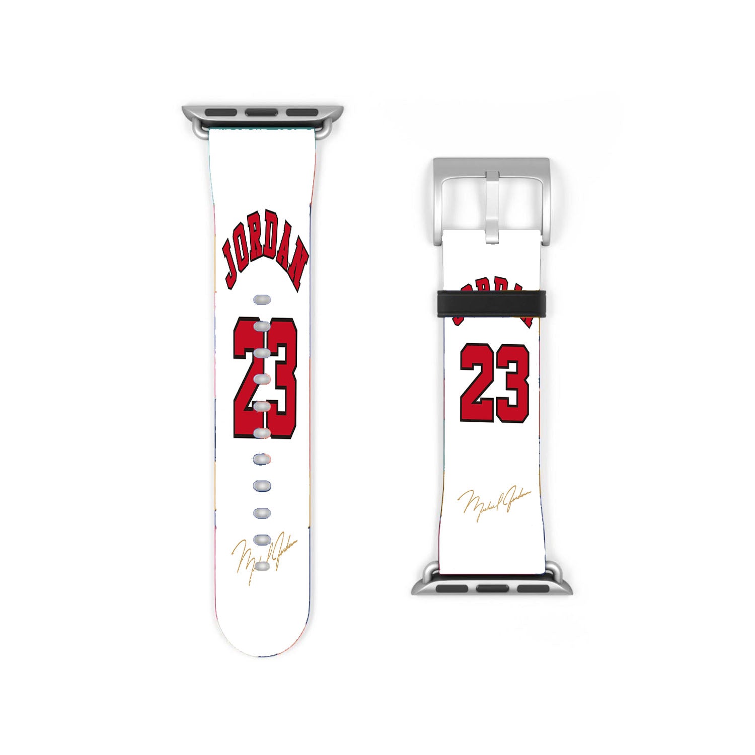 Chicago Bulls Jordan White Apple Watch Band 38Mm - 44Mm
