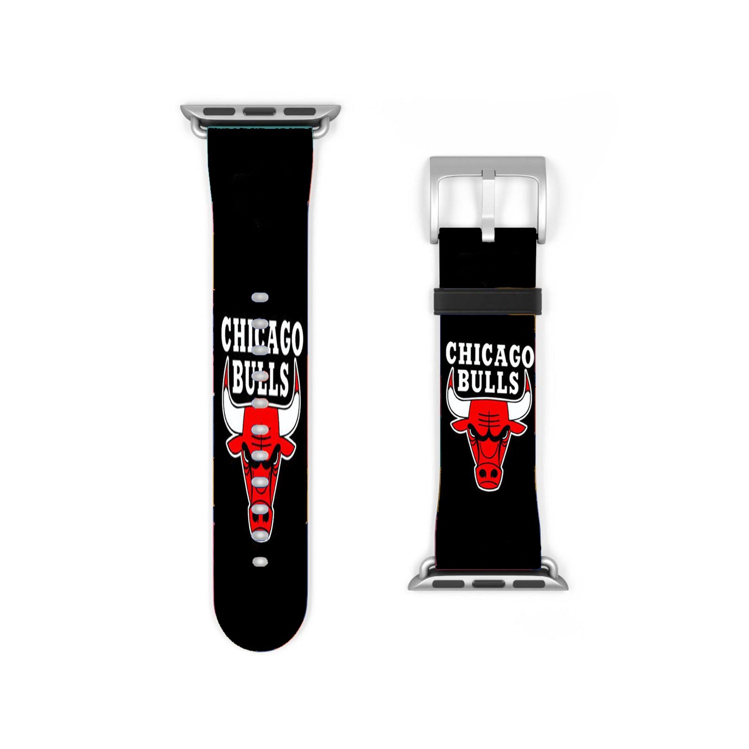Chicago Bulls Logo Black Apple Watch Band 38Mm - 44Mm