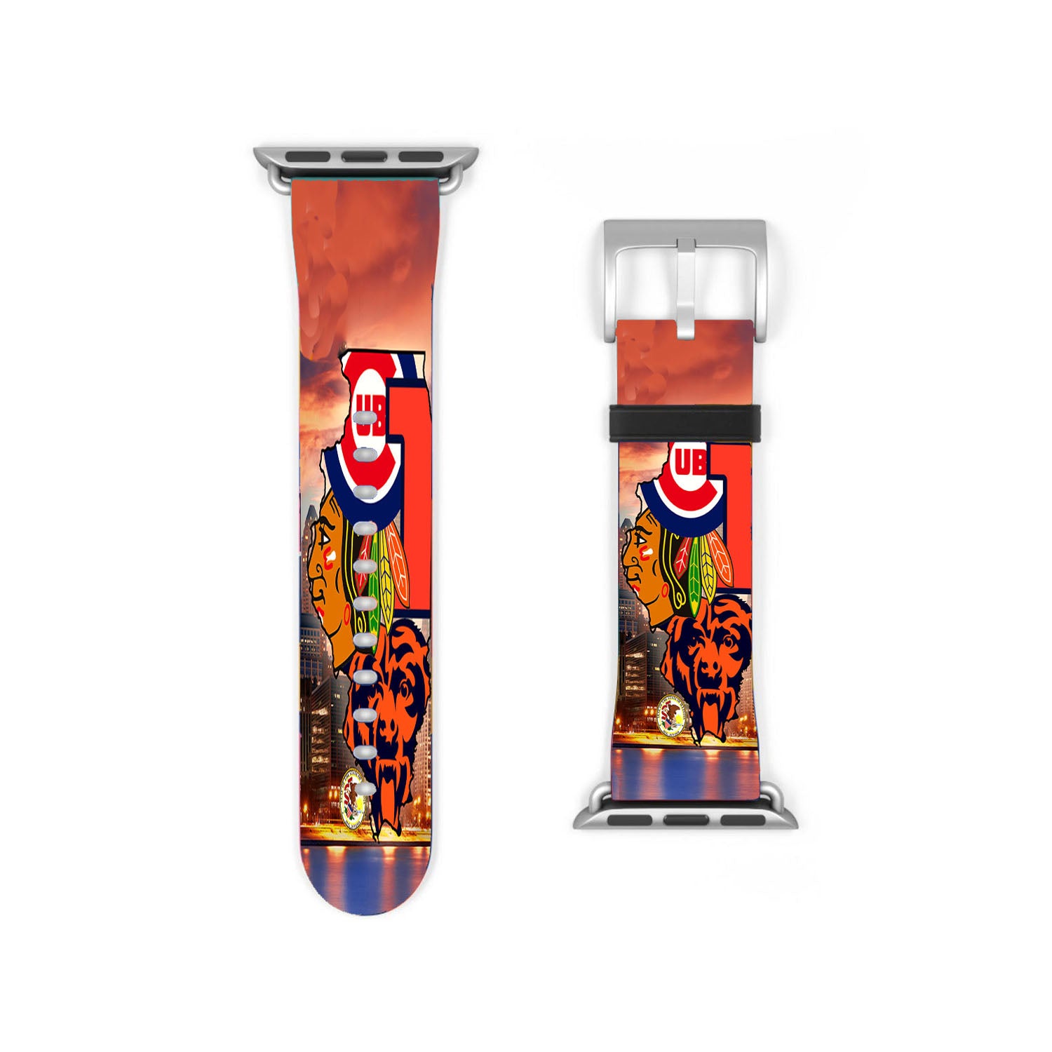 Chicago Cubs Bears Blackhawks 1 Apple Watch Band 38Mm - 44Mm