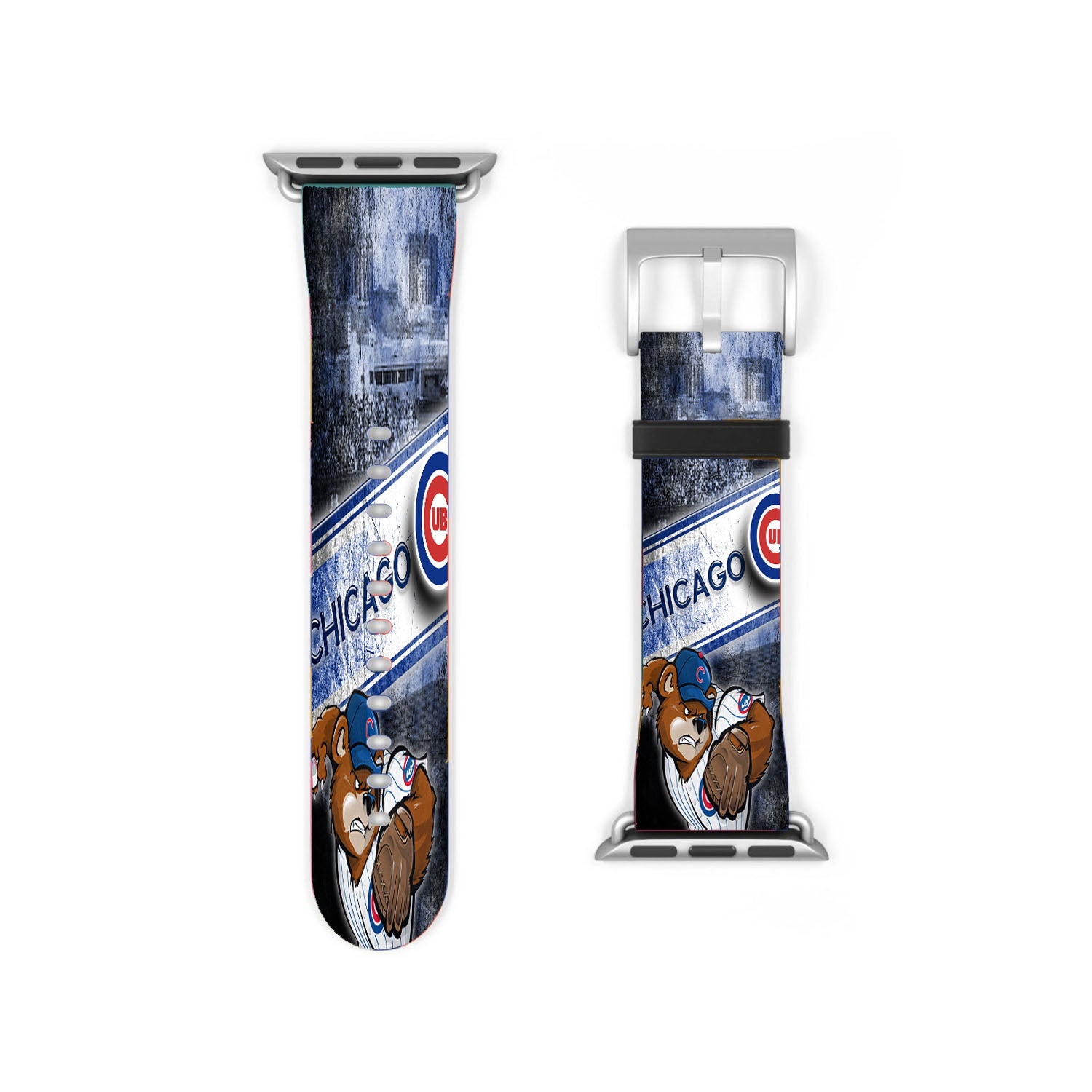 Chicago Cubs Bears Grunge Apple Watch Band 38Mm - 44Mm