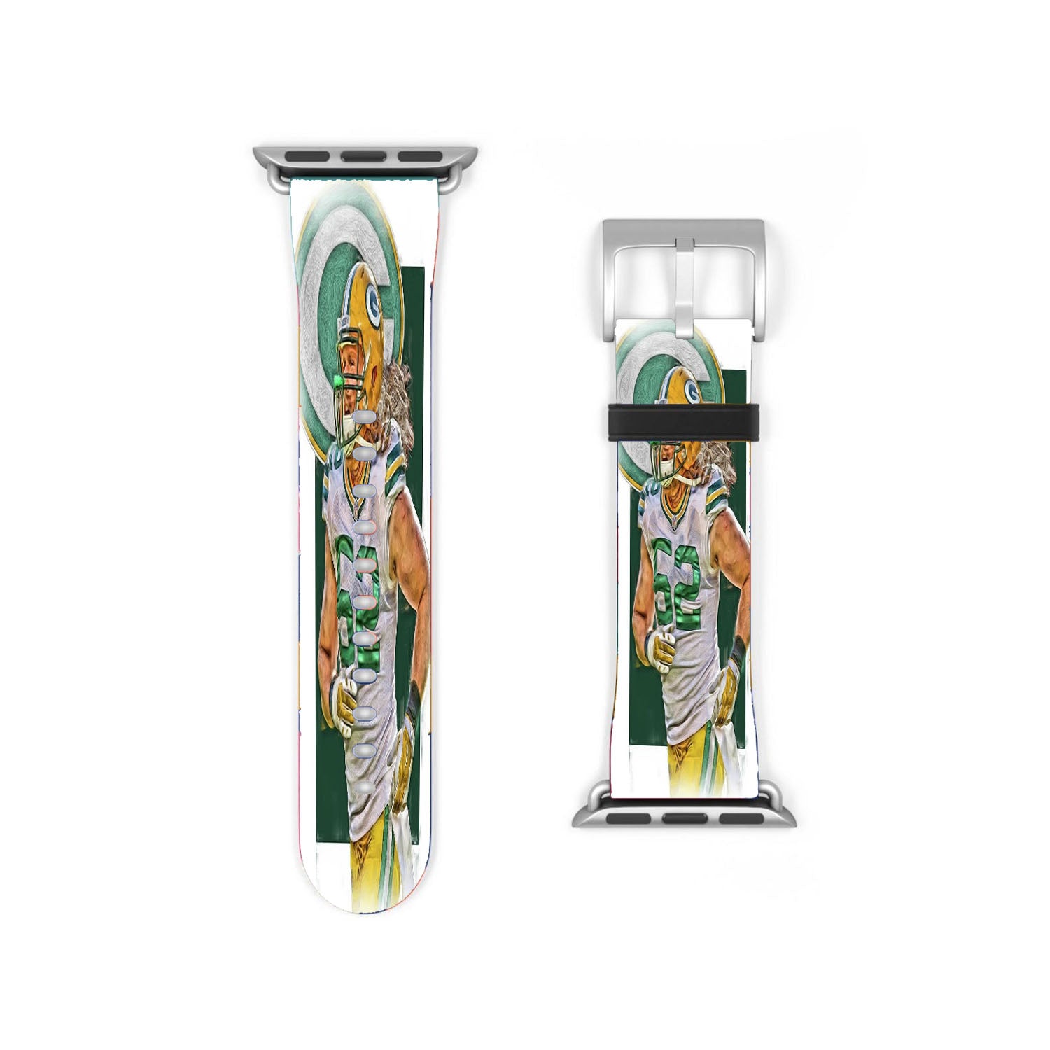 Clay Matthews Green Bay Packers Oil Art Apple Watch Band 38Mm - 44Mm