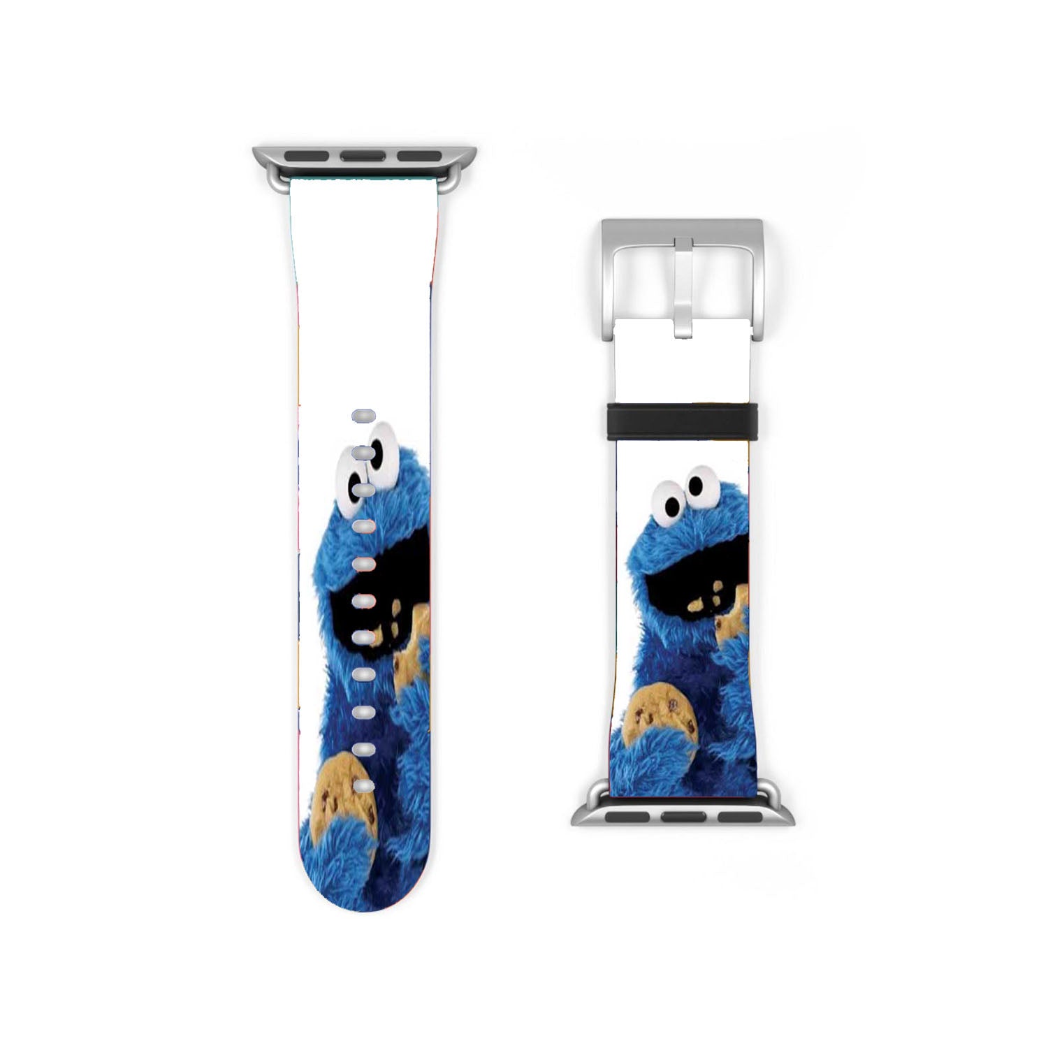 Cookie Monster Plain Wht Apple Watch Band 38Mm - 44Mm