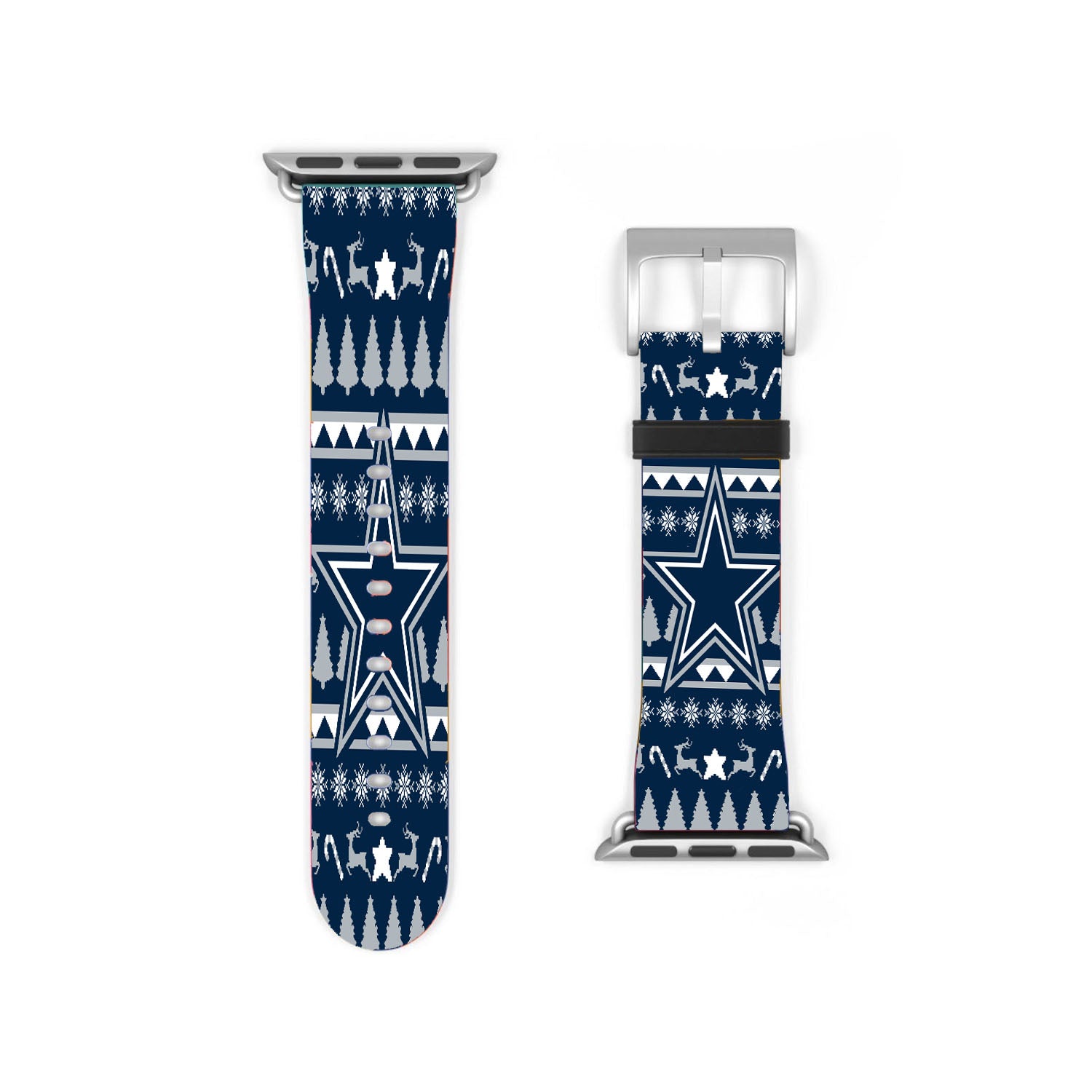 Dallas Cowboys Christmas Sweater Apple Watch Band 38Mm - 44Mm