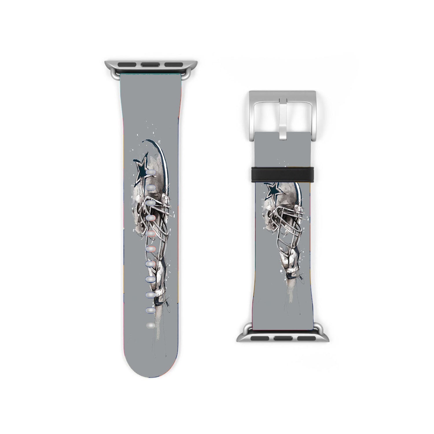 Dallas Cowboys Helmet Painting Florian Nicolle Apple Watch Band 38Mm - 44Mm