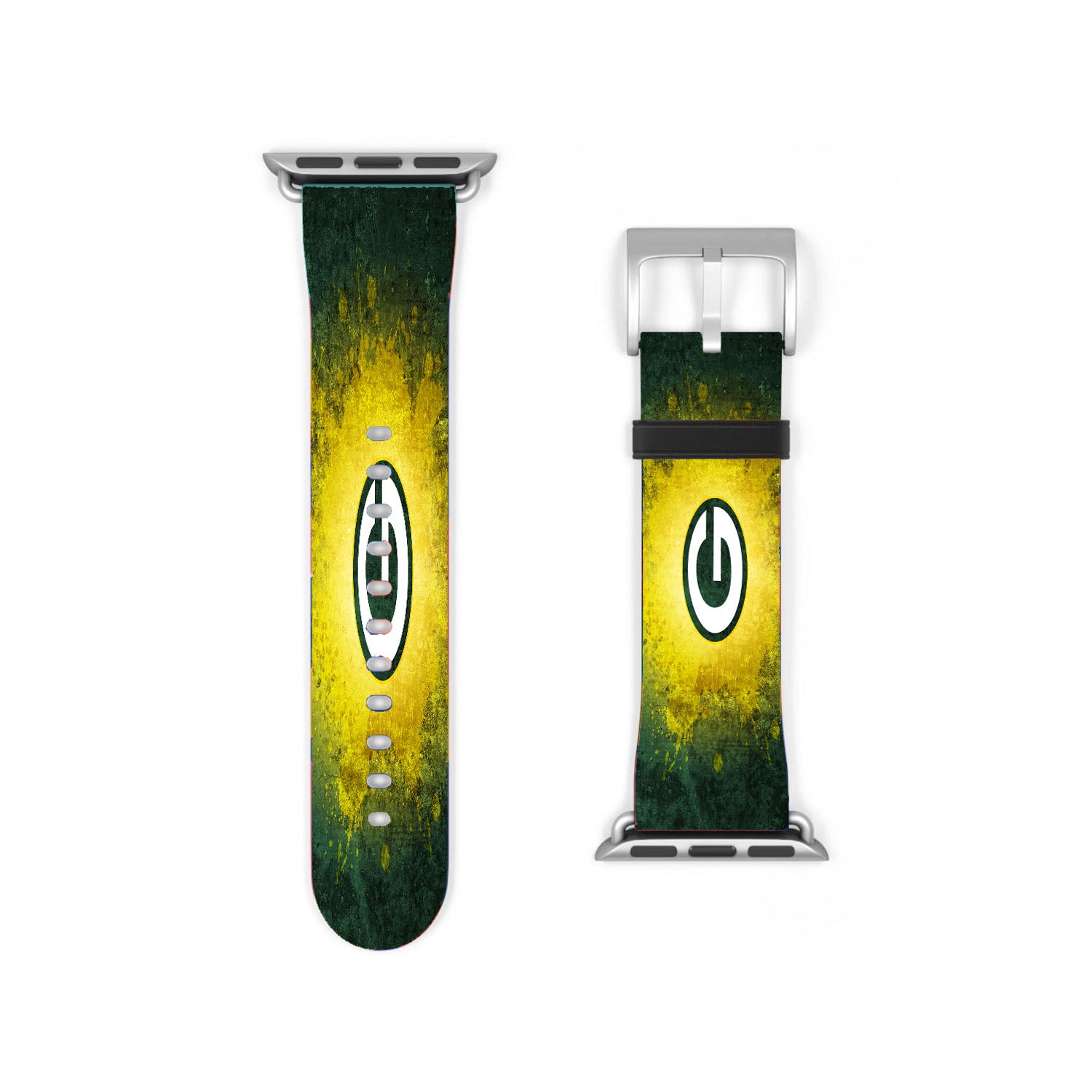 Dark Green And Yellow Green Bay Packers Logo Apple Watch Band 38Mm - 44Mm