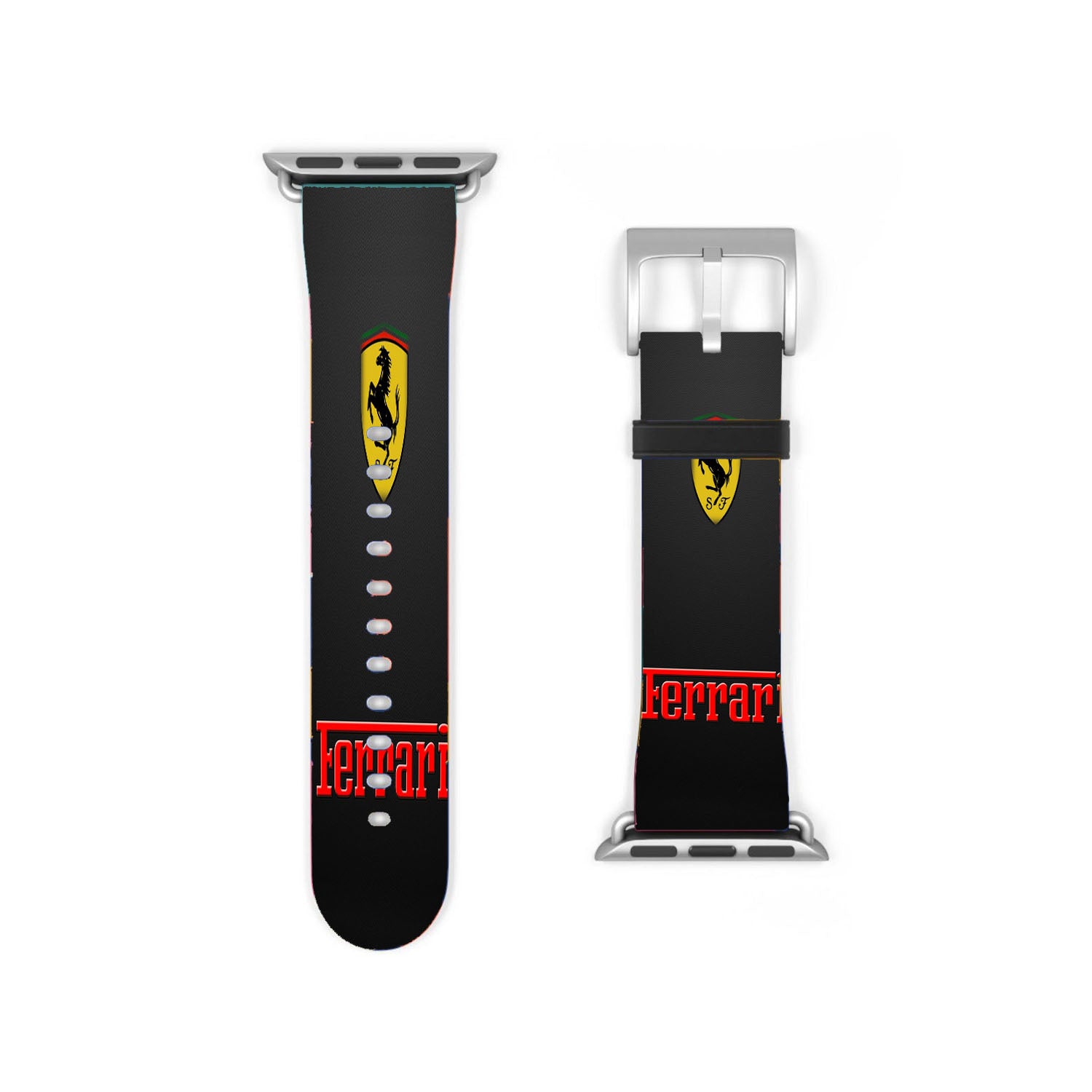 Ferrari Gray Pattern Apple Watch Band 38Mm - 44Mm