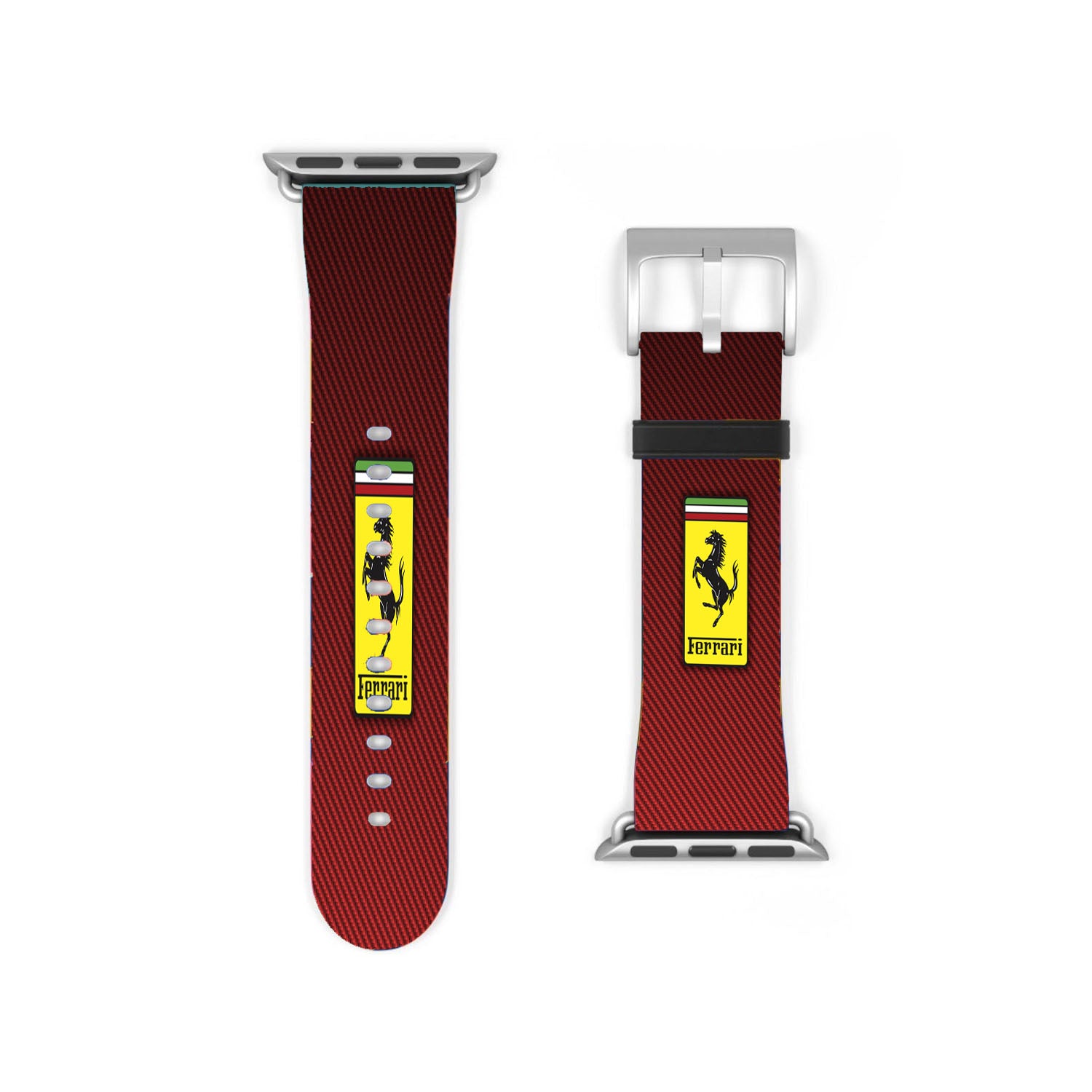 Ferrari Red Carbon Fiber Apple Watch Band 38Mm - 44Mm