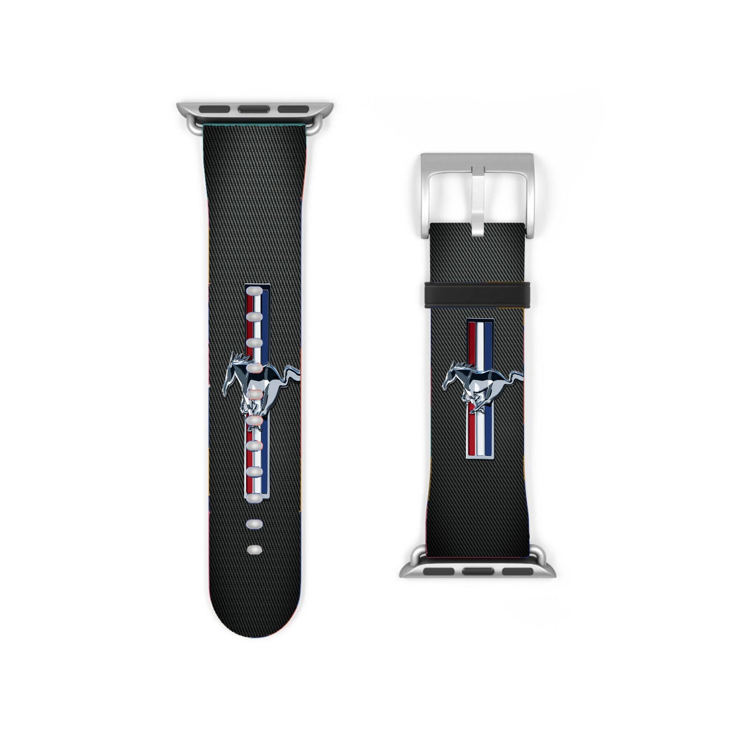 Ford Mustang Carbon Fiber Logo Apple Watch Band 38Mm - 44Mm