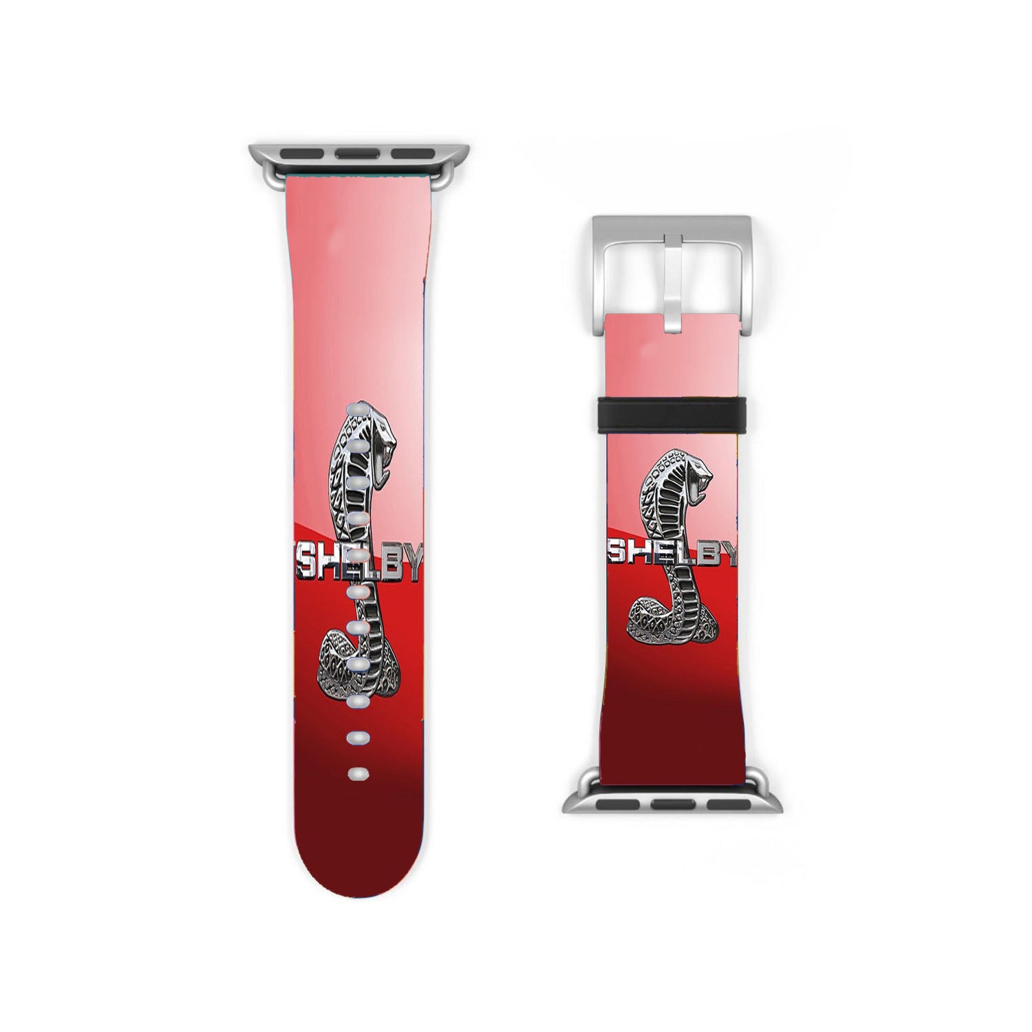 Ford Mustang Shelby Cobra Red Logo Apple Watch Band 38Mm - 44Mm