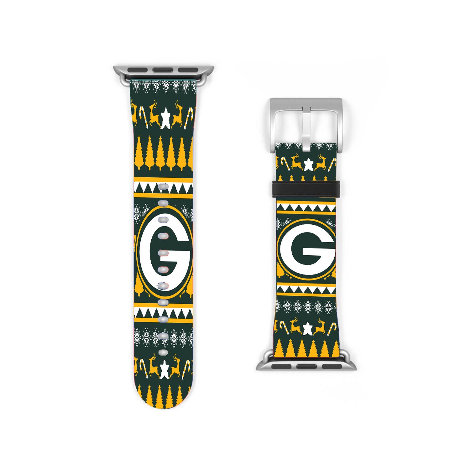 Green Bay Packers Christmas Sweater Apple Watch Band 38Mm - 44Mm