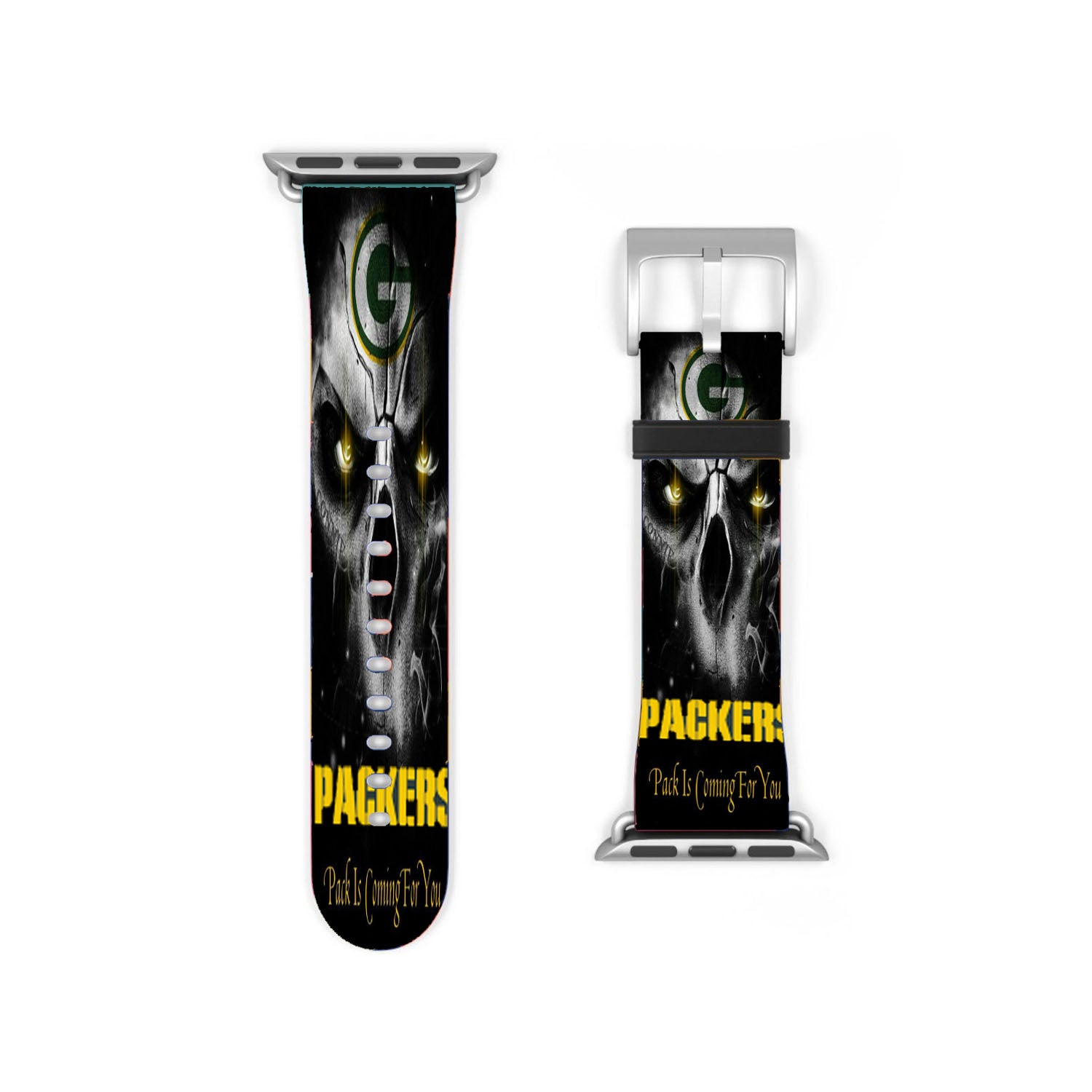 Green Bay Packers Skull Apple Watch Band 38Mm - 44Mm